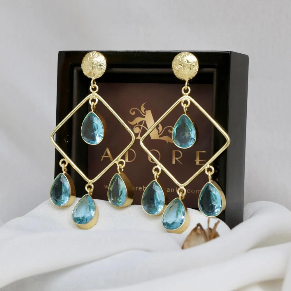 Glossy Diamond Earring (Colour Options) - Image 22