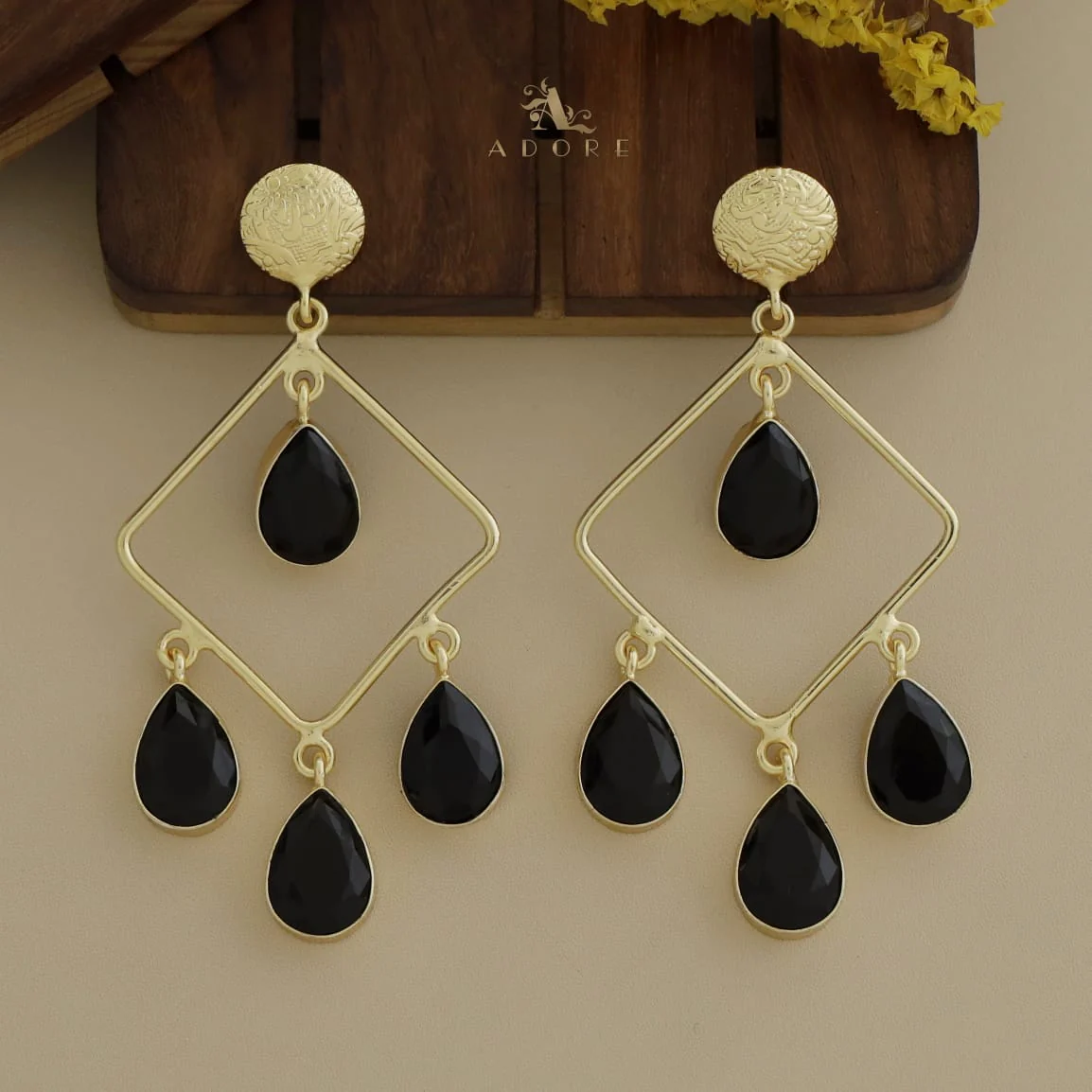 Glossy Diamond Earring (Colour Options) - Image 26