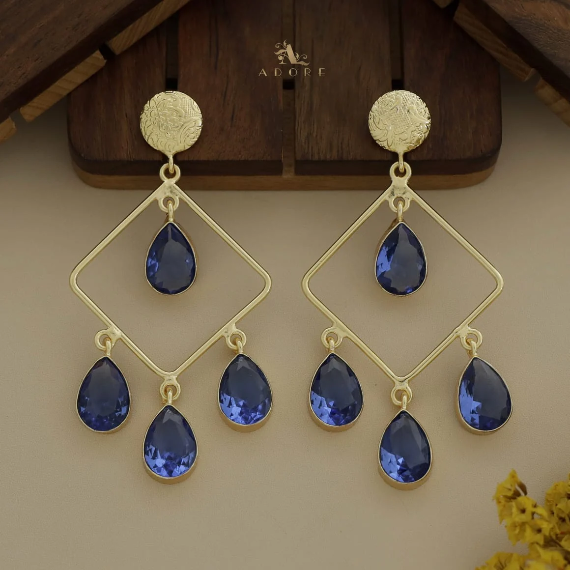 Glossy Diamond Earring (Colour Options) - Image 27