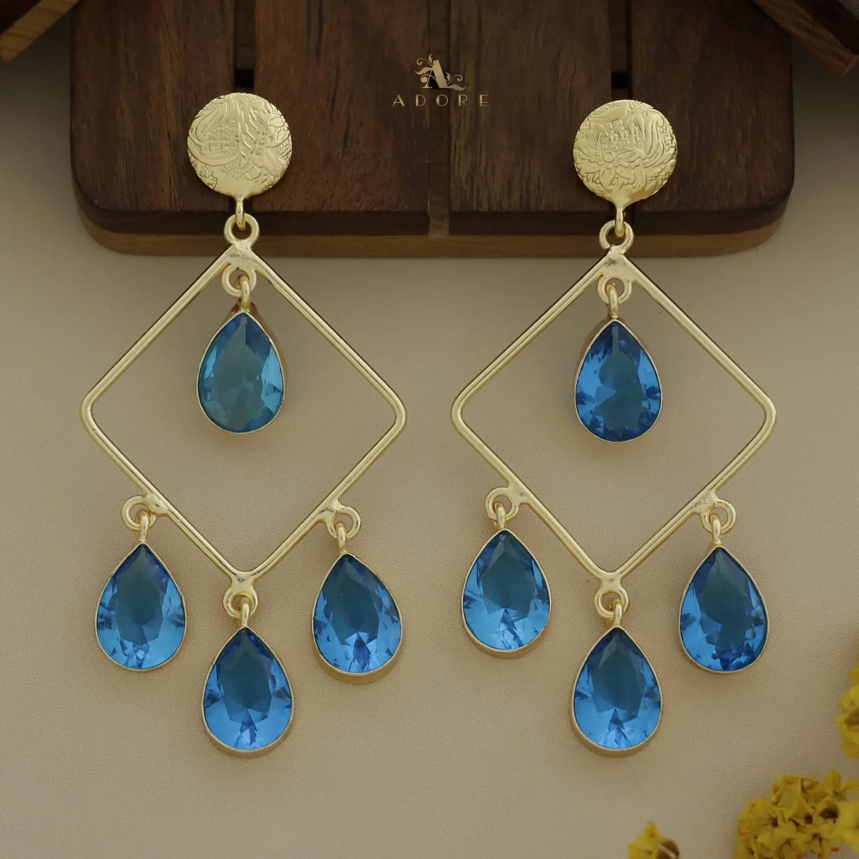 Glossy Diamond Earring (Colour Options) - Image 28