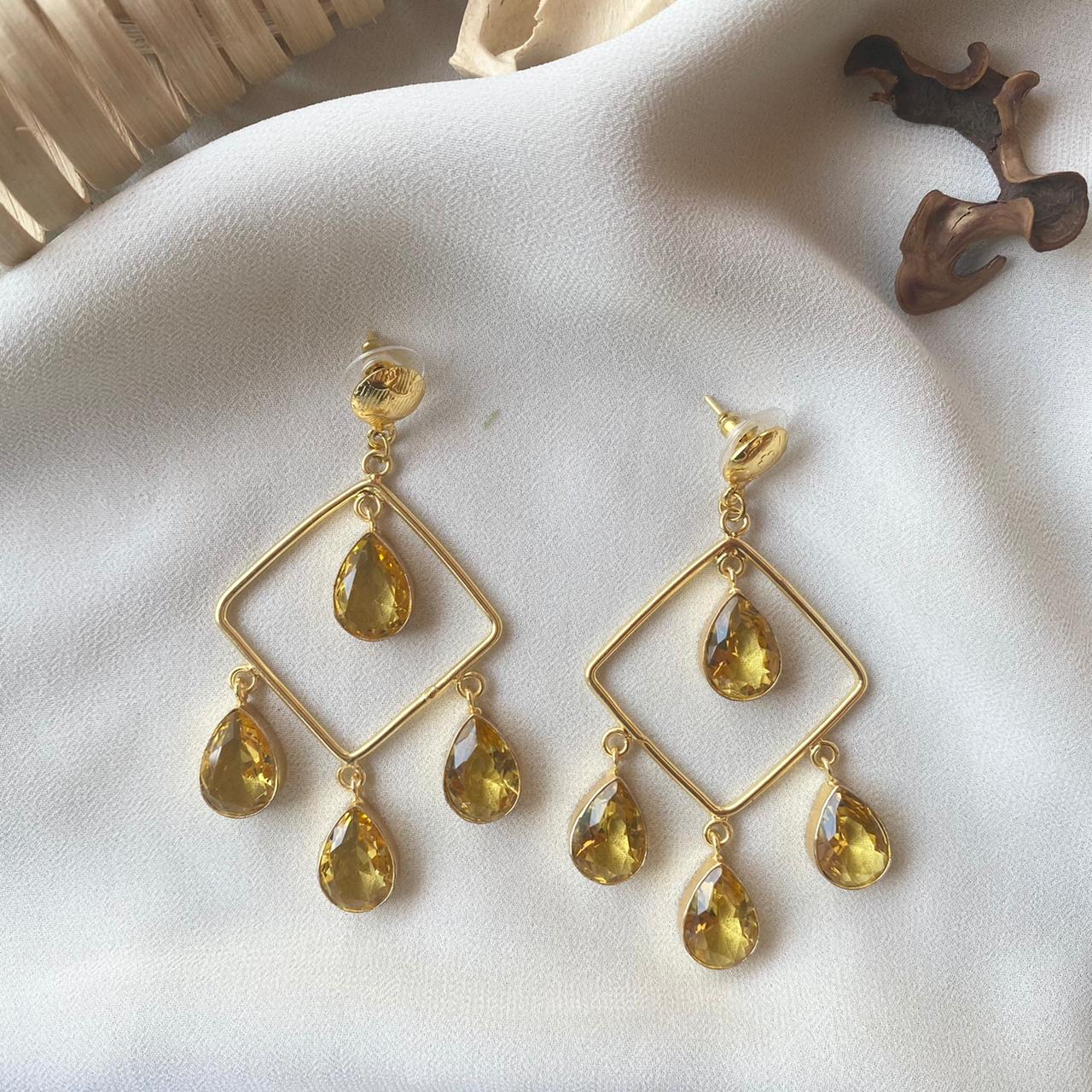 Glossy Diamond Earring (Colour Options) - Image 8