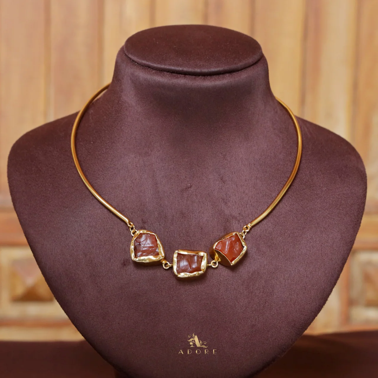 Golden 3 Raw Stone Neck Cuff - Image 13