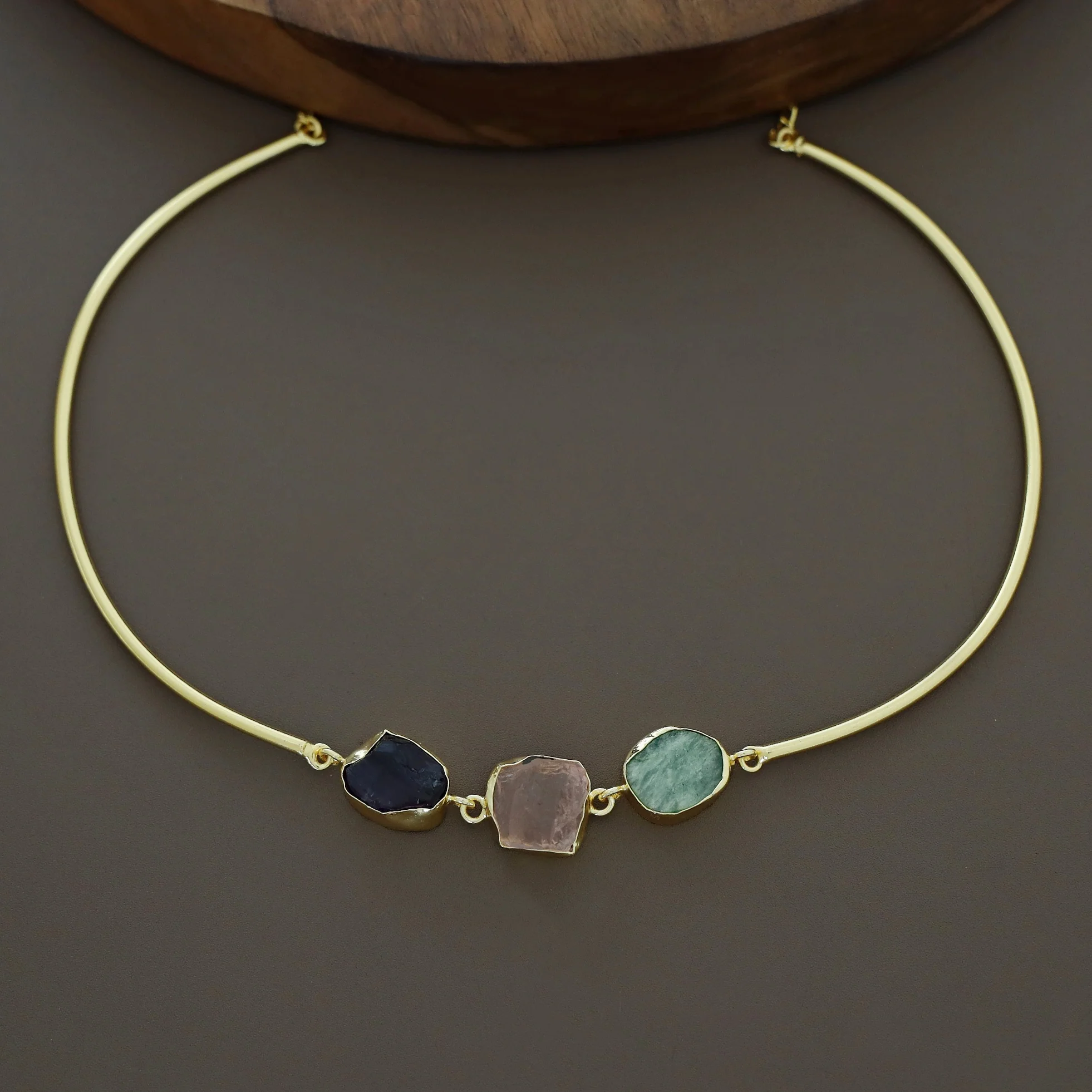 Golden 3 Raw Stone Neck Cuff - Image 16