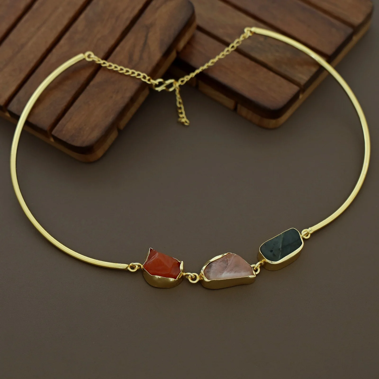 Golden 3 Raw Stone Neck Cuff - Image 18