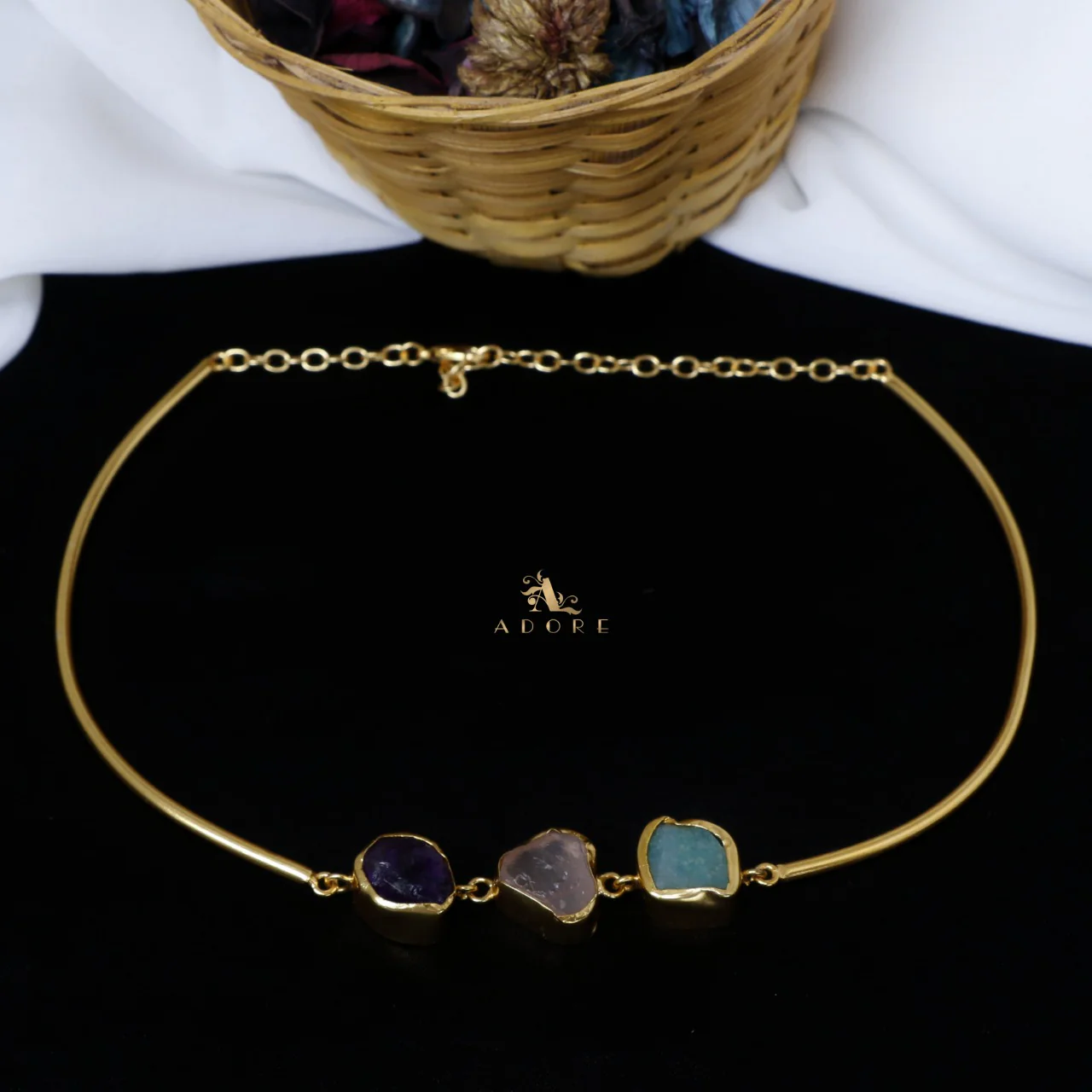 Golden 3 Raw Stone Neck Cuff - Image 19