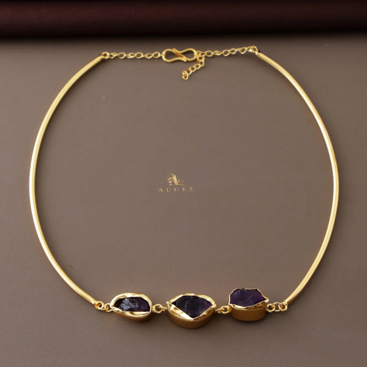 Golden 3 Raw Stone Neck Cuff - Image 5