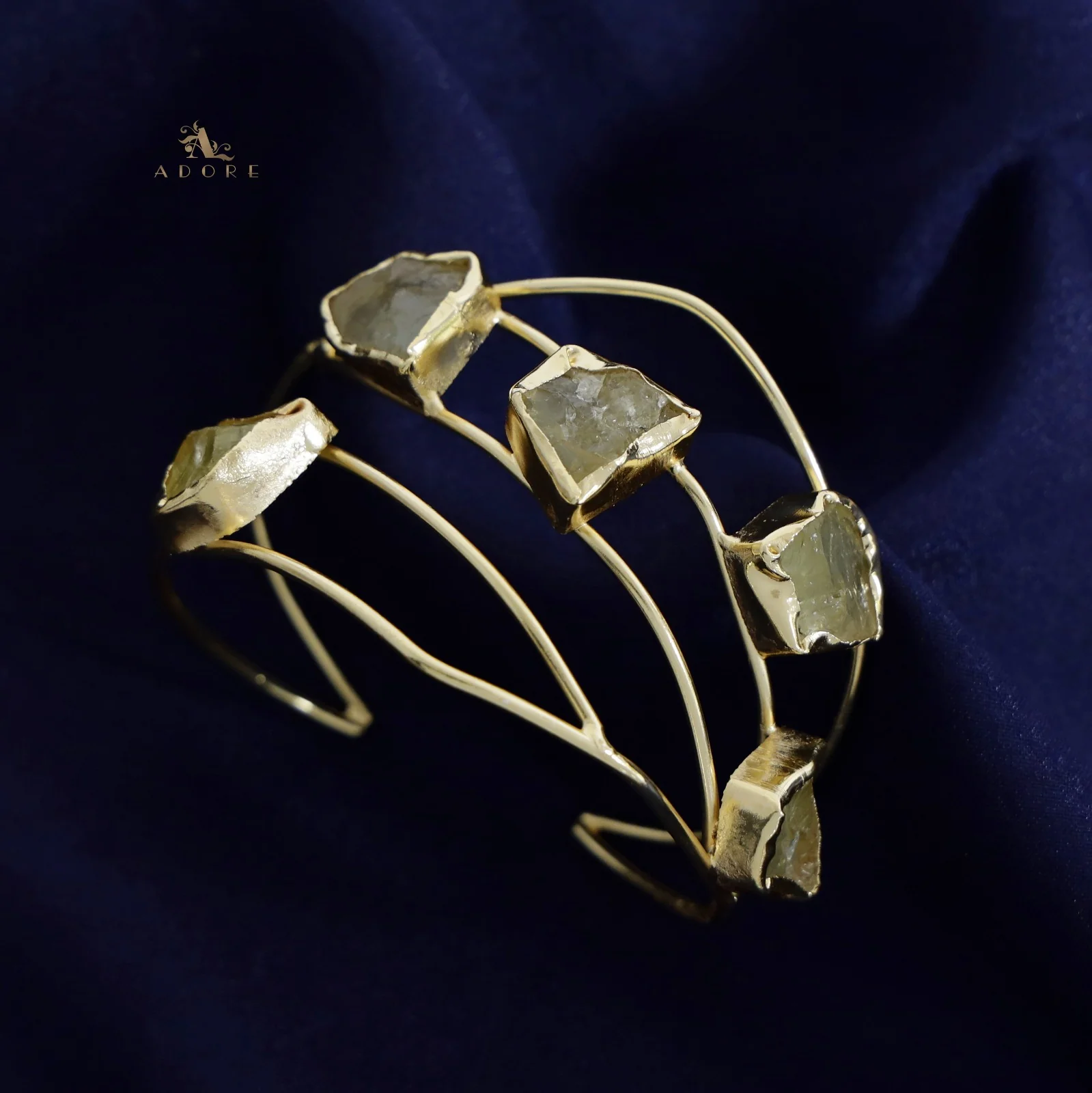 Golden 5 Raw Stone Bangle - Image 10