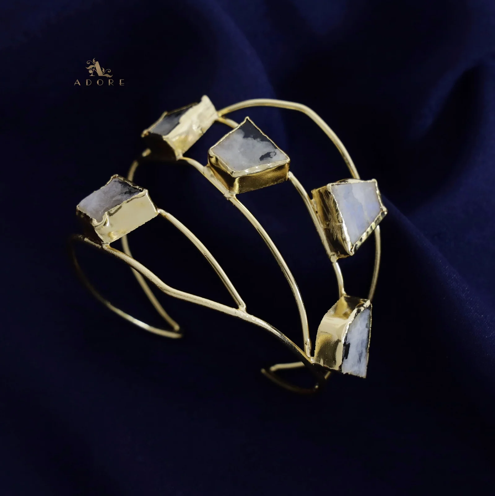 Golden 5 Raw Stone Bangle - Image 11