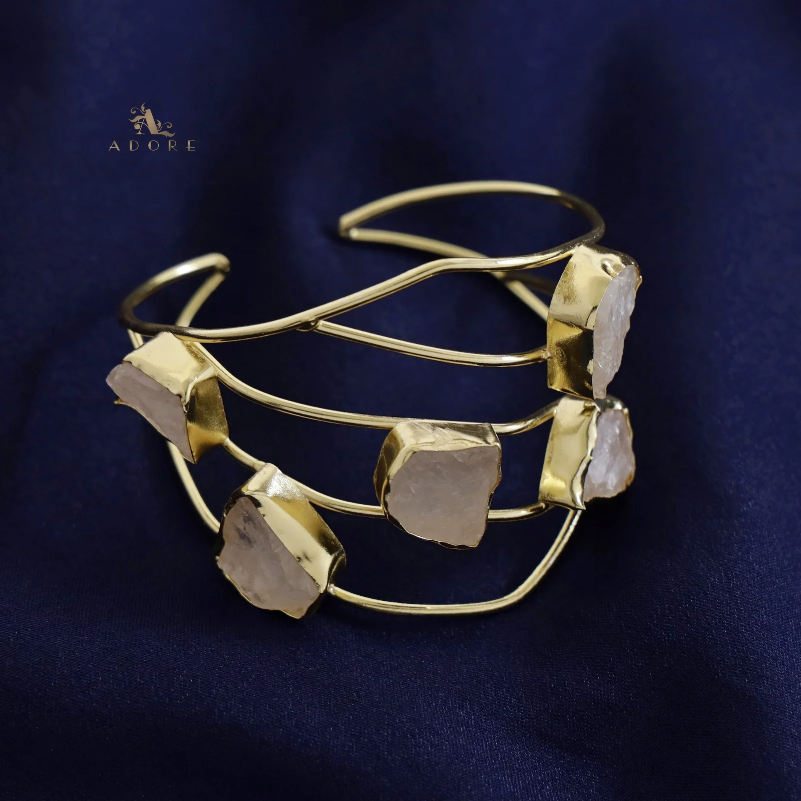 Golden 5 Raw Stone Bangle - Image 12