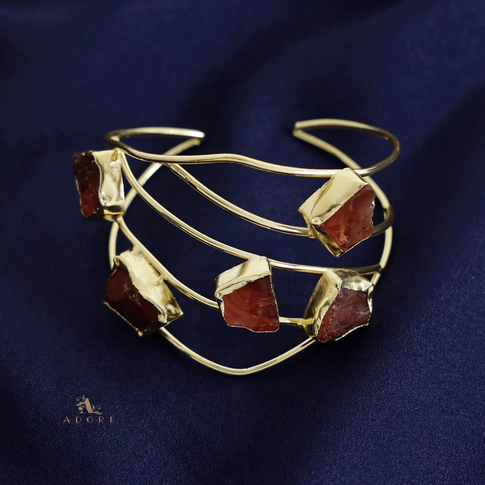 Golden 5 Raw Stone Bangle - Image 13