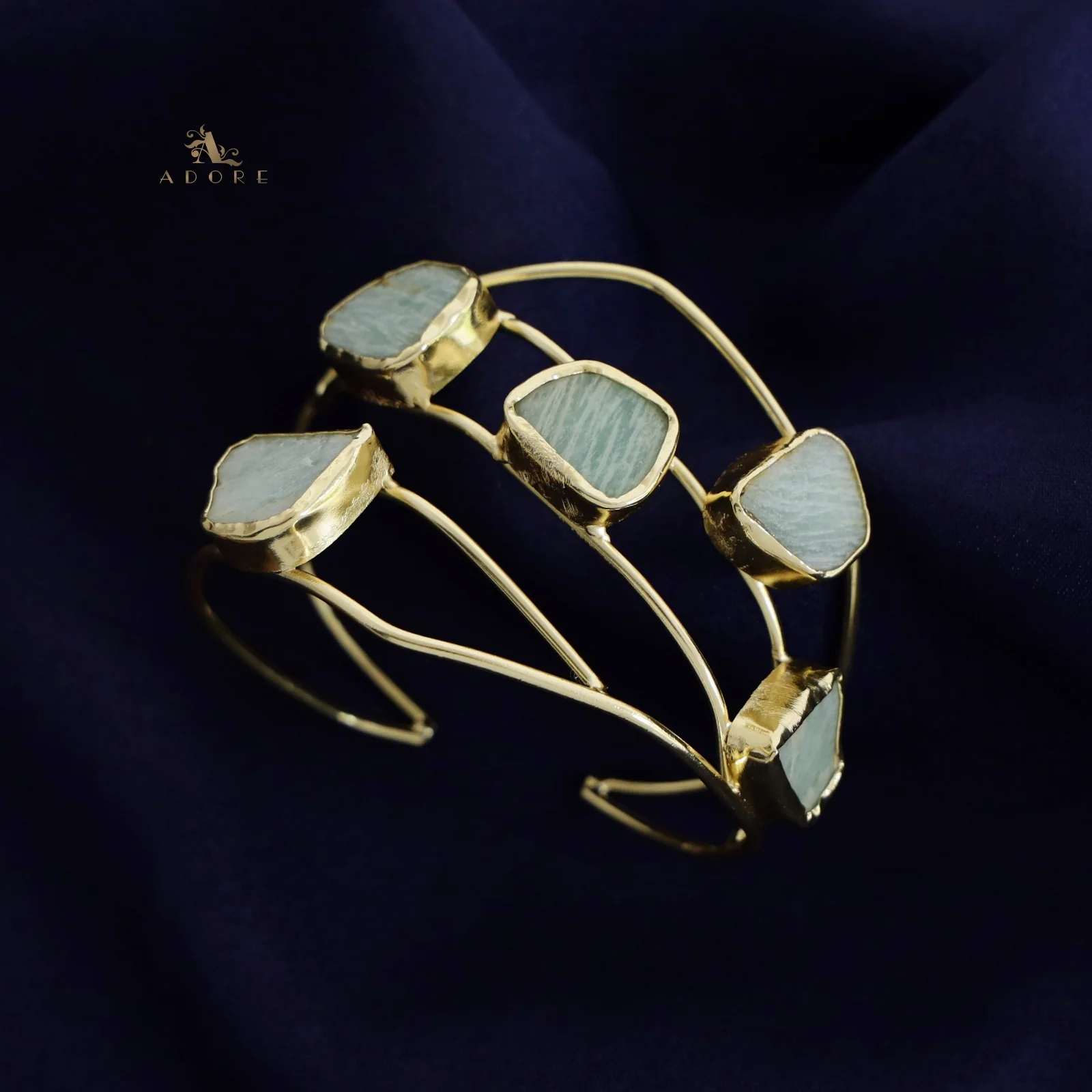 Golden 5 Raw Stone Bangle - Image 6