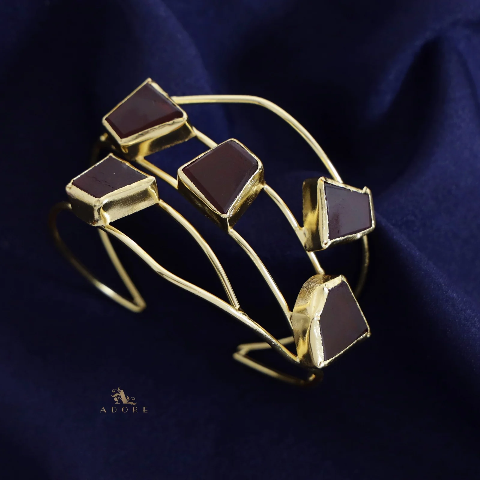 Golden 5 Raw Stone Bangle - Image 7