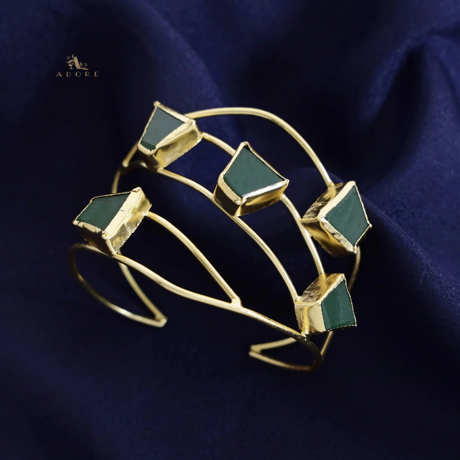 Golden 5 Raw Stone Bangle - Image 8