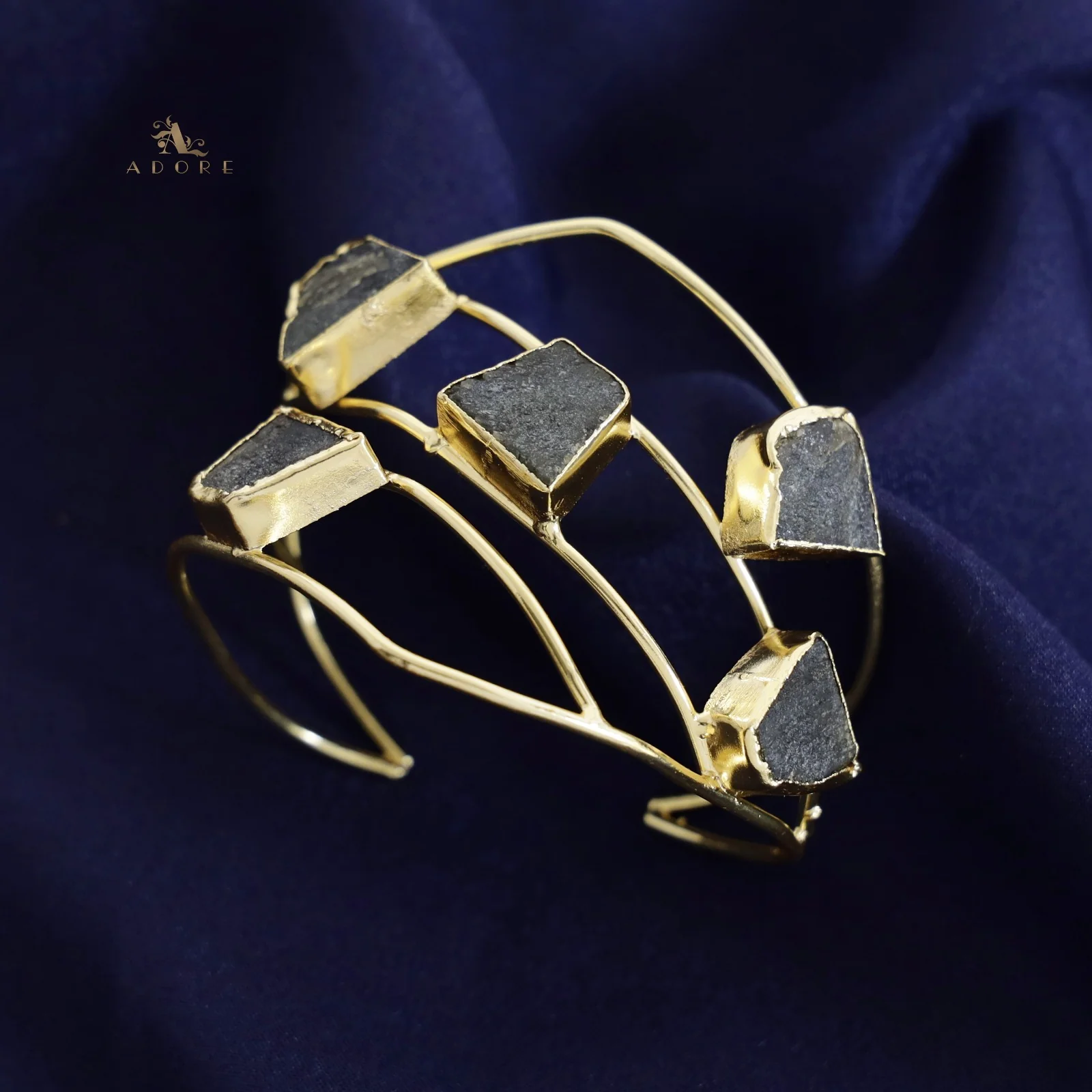 Golden 5 Raw Stone Bangle - Image 9