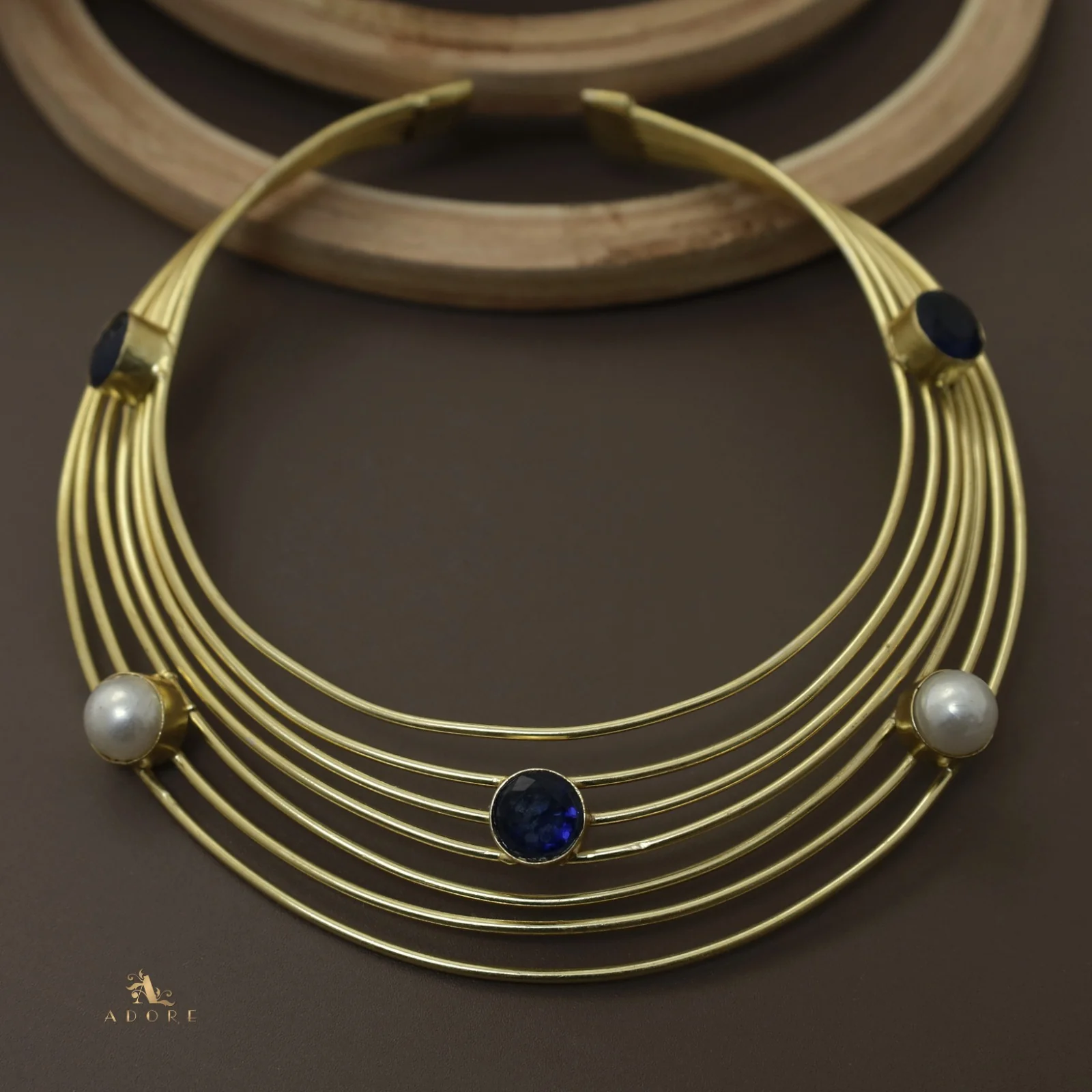 Golden 7 Layer Glossy Round Neck Cuff - Image 10