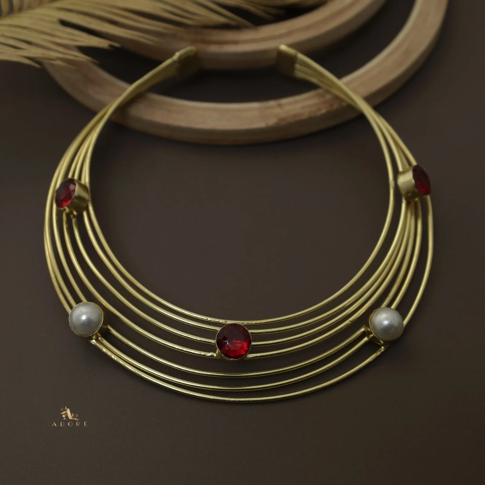 Golden 7 Layer Glossy Round Neck Cuff - Image 5