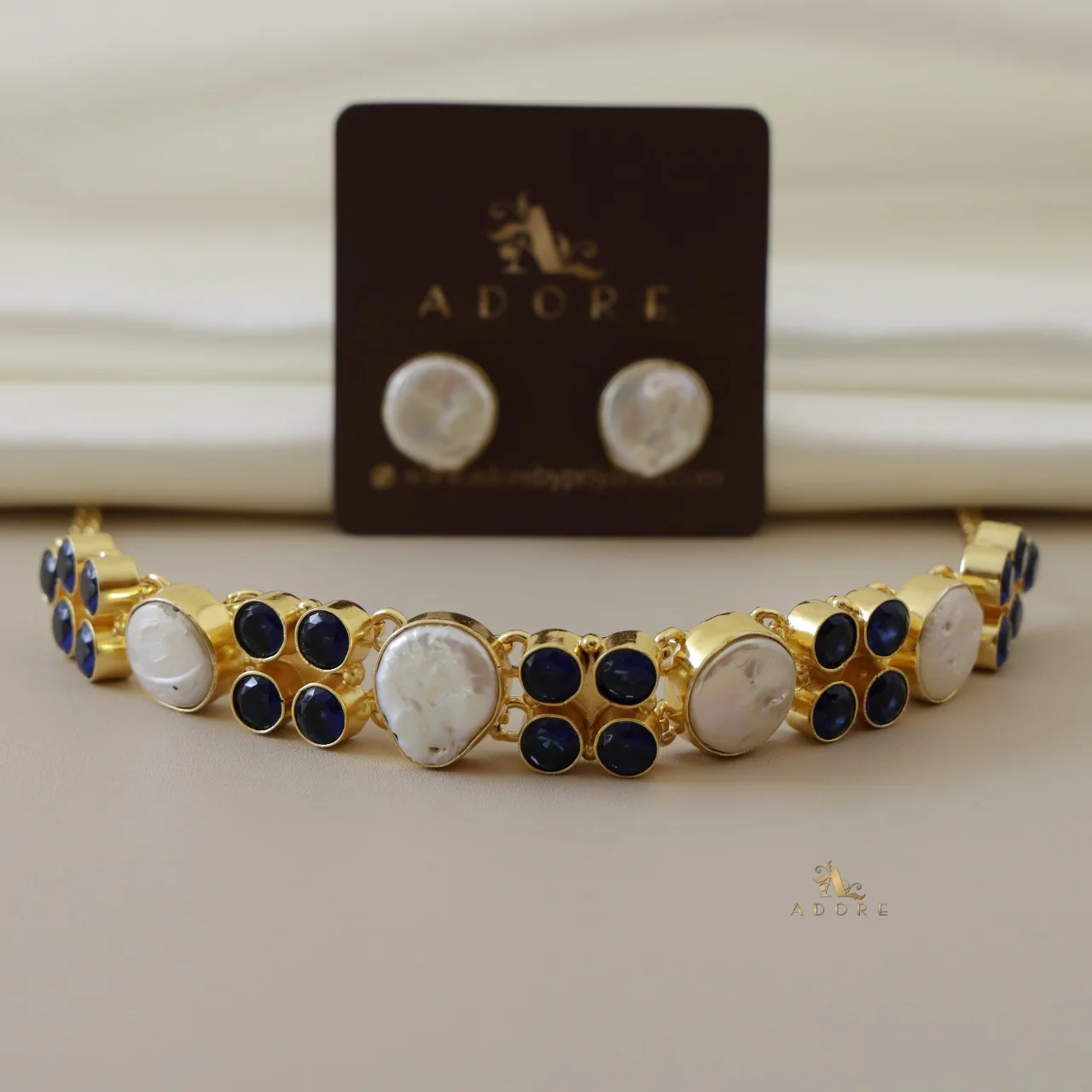Golden Aboli Baroque Choker With Stud - Image 4