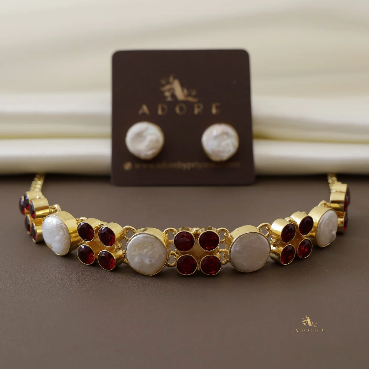 Golden Aboli Baroque Choker With Stud - Image 7
