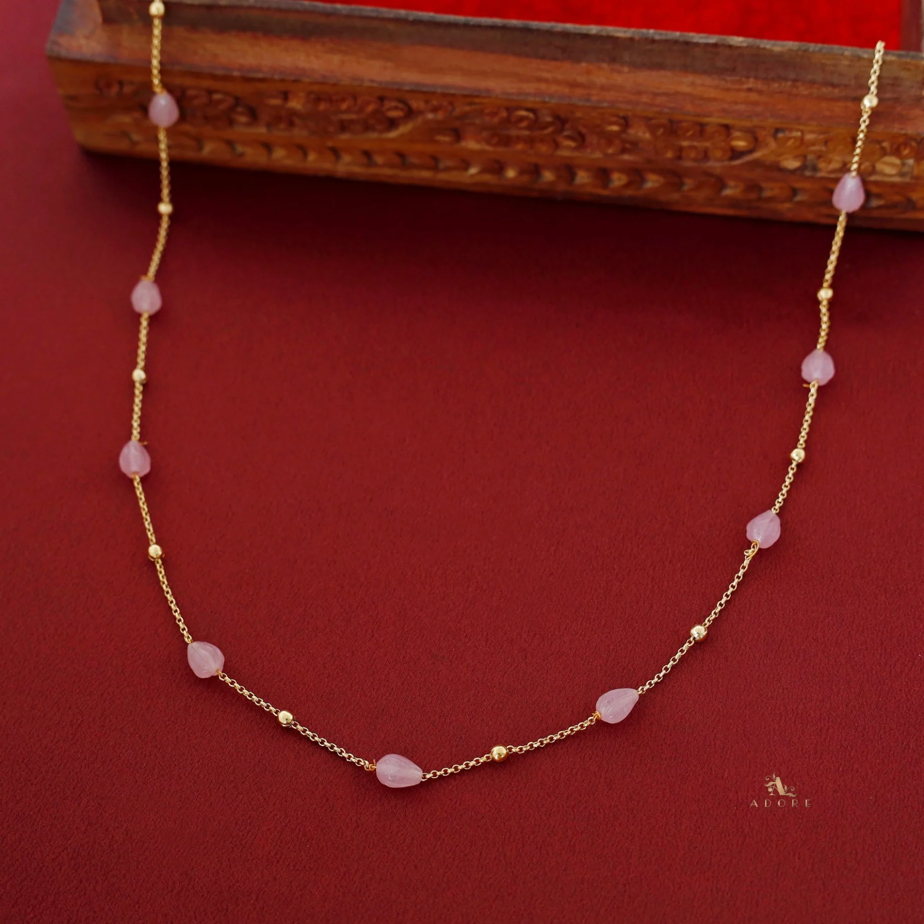 Dharani Beaded Chainy Neckpiece - Image 2