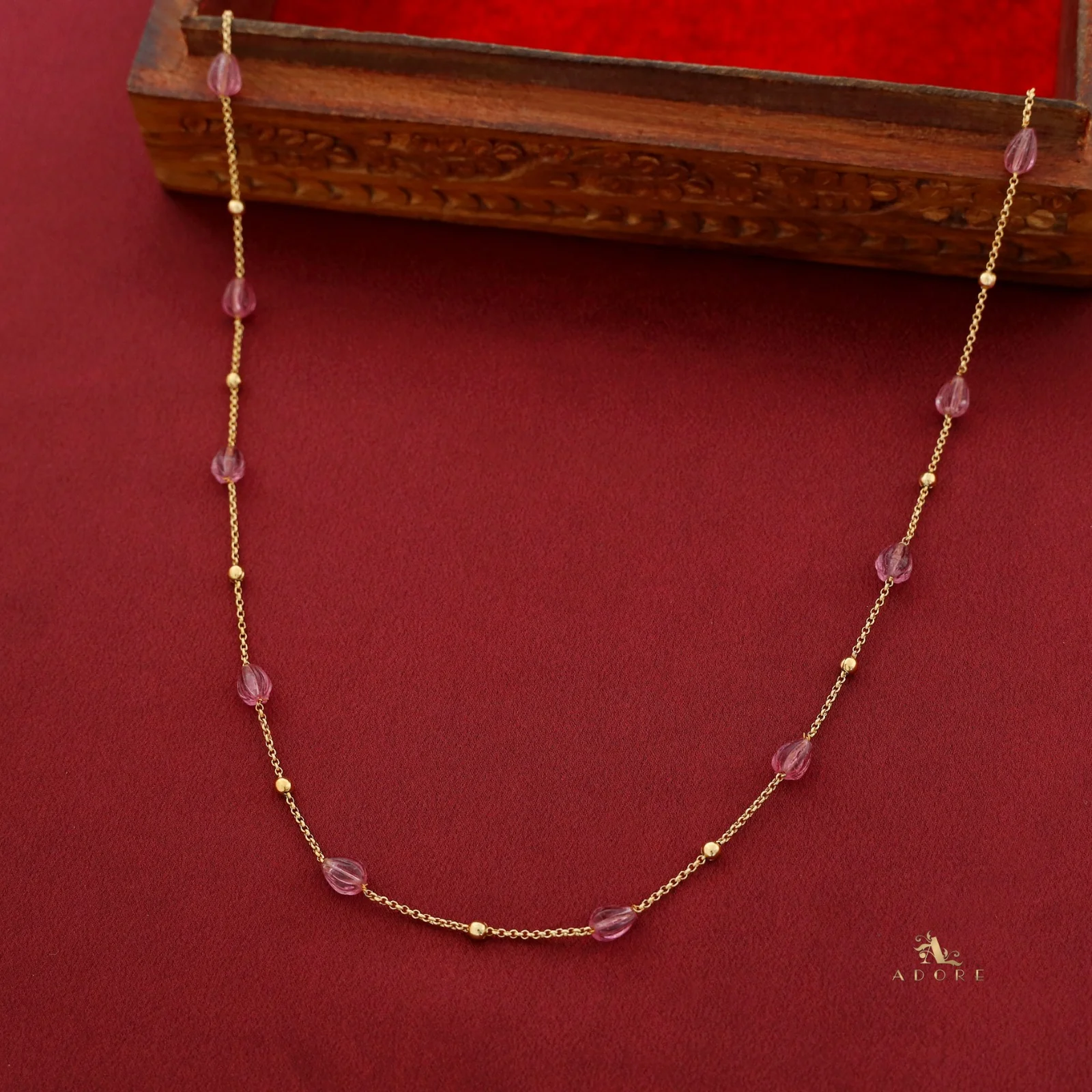 Dharani Beaded Chainy Neckpiece - Image 4
