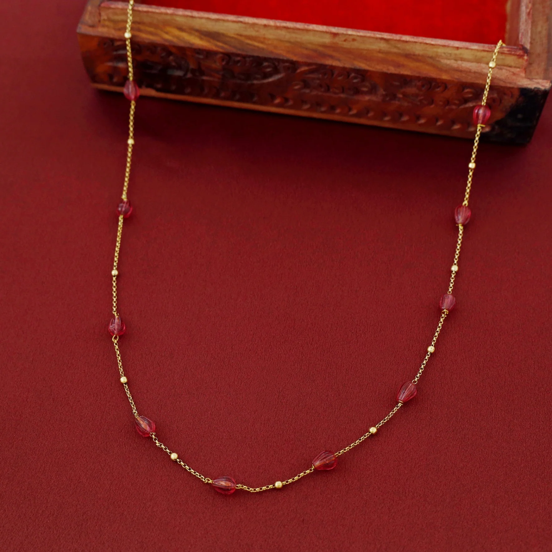 Dharani Beaded Chainy Neckpiece - Image 9