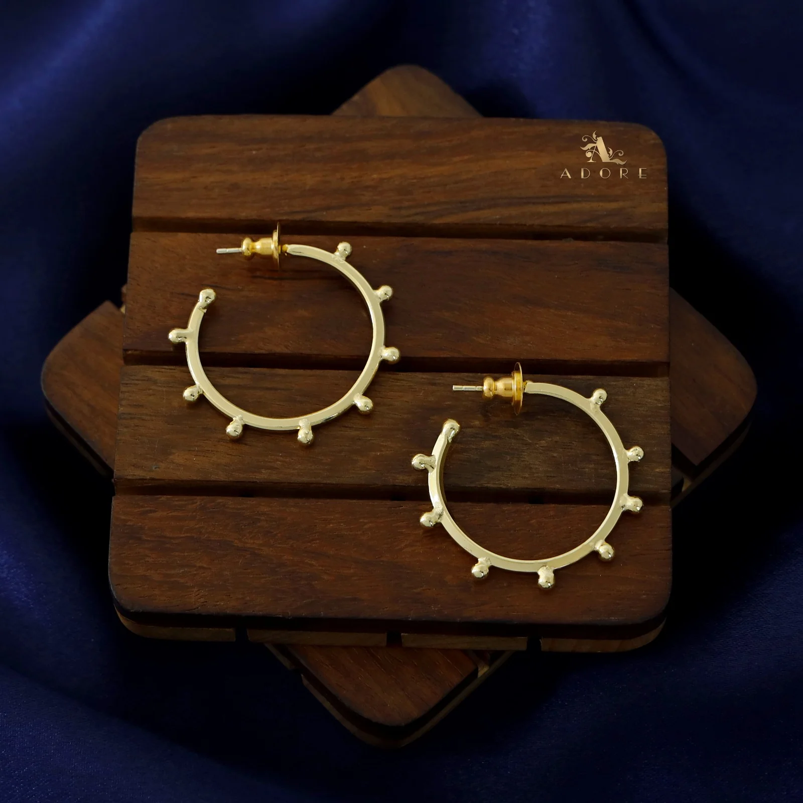 Golden Ball Circle Hoop - Image 2