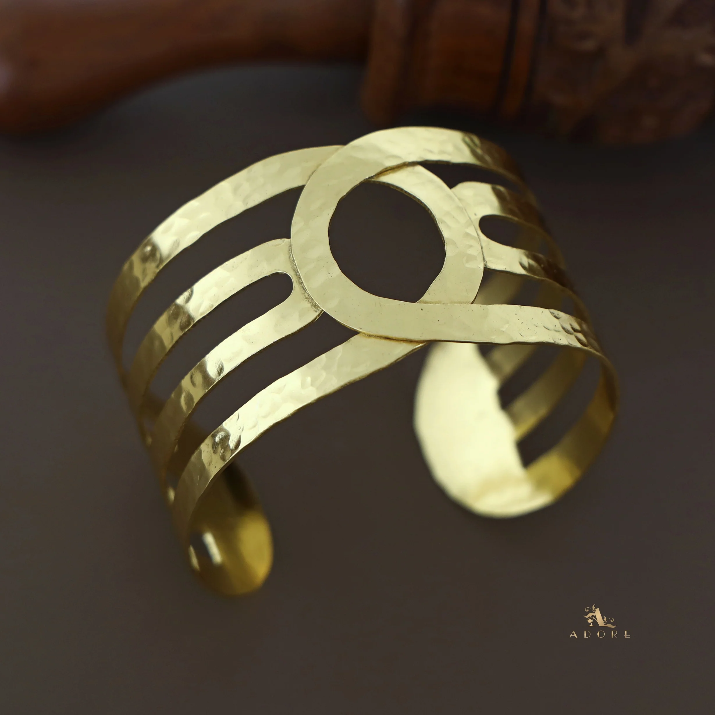 Golden Bold Handcuff Bangle - Image 3