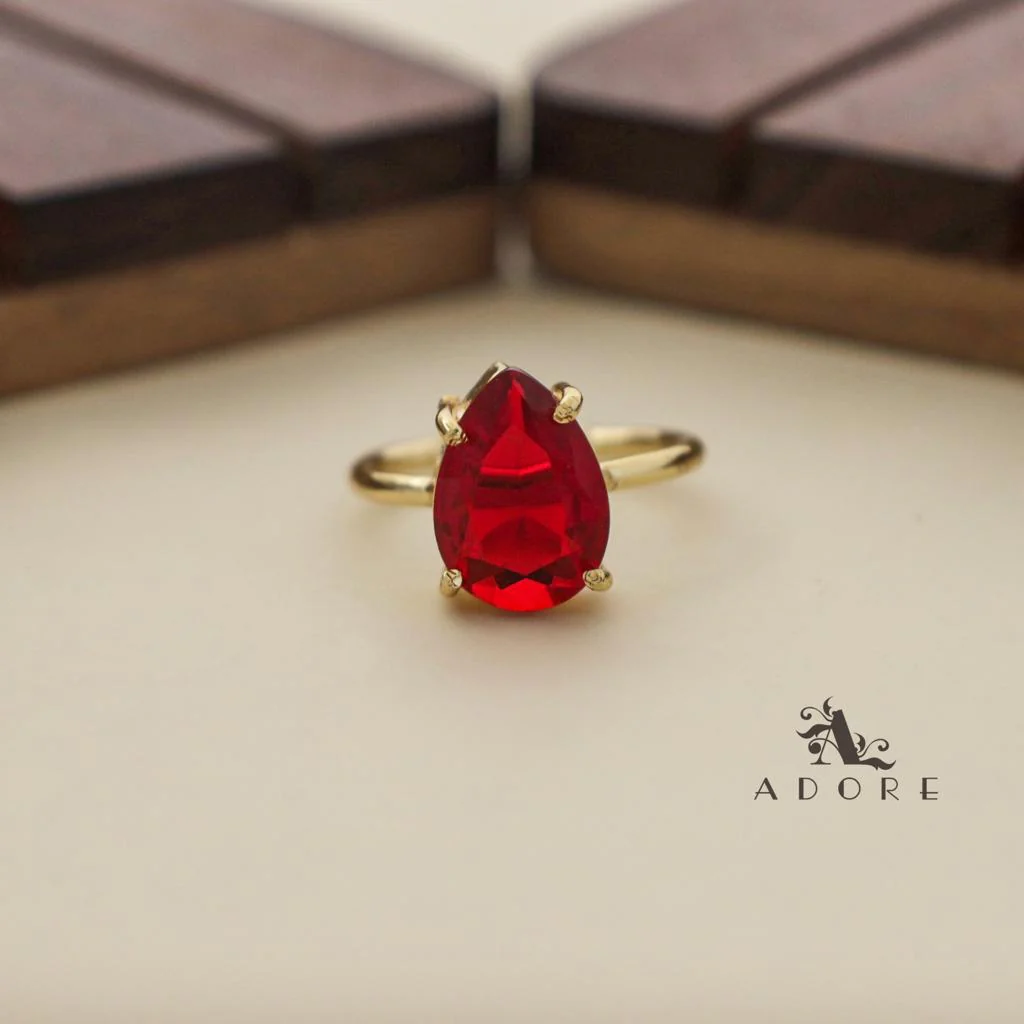 Golden Claw Glossy Drop Ring - Image 2