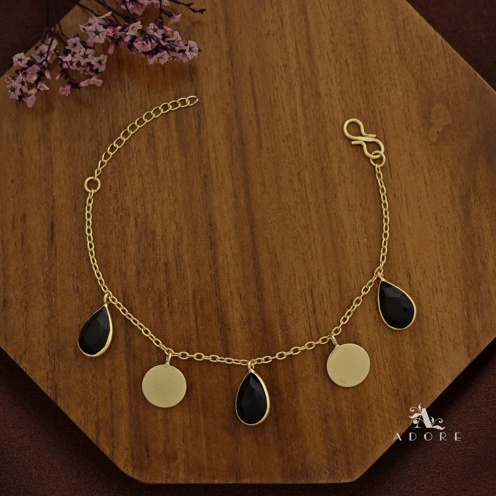 Golden Coin + Glossy Drop Bracelet - Image 10
