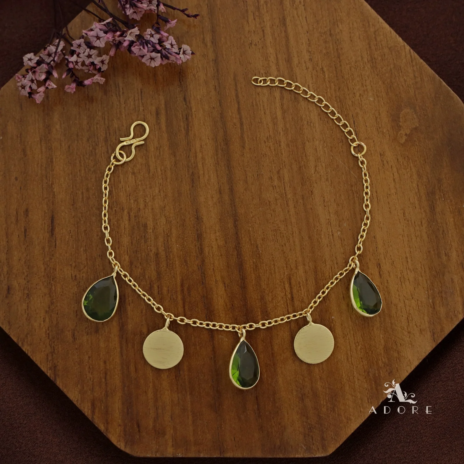 Golden Coin + Glossy Drop Bracelet - Image 15