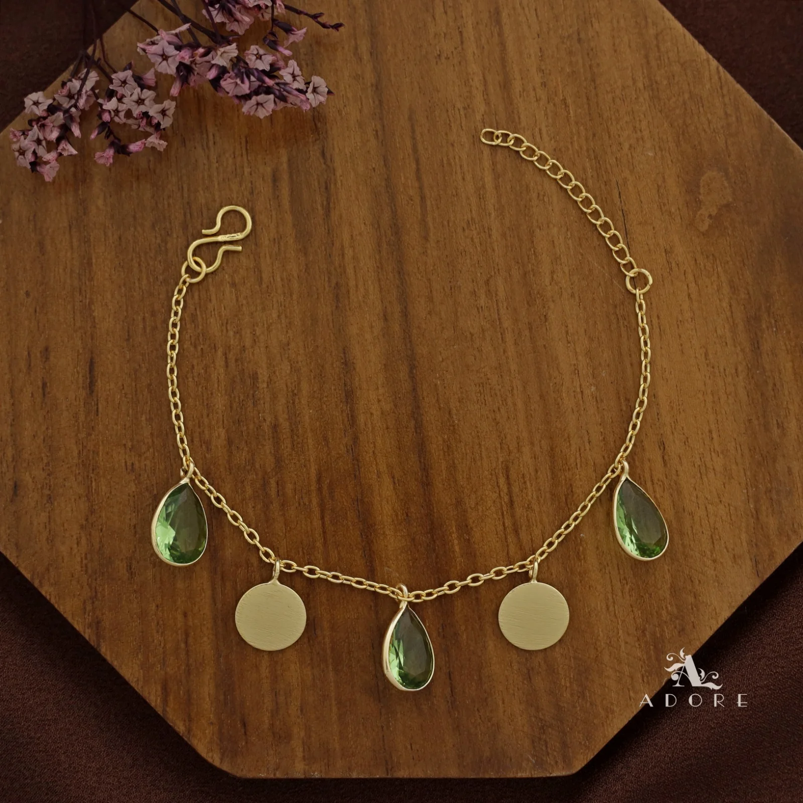 Golden Coin + Glossy Drop Bracelet - Image 16