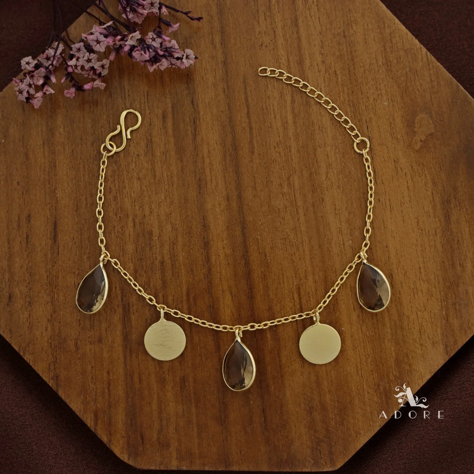 Golden Coin + Glossy Drop Bracelet - Image 17