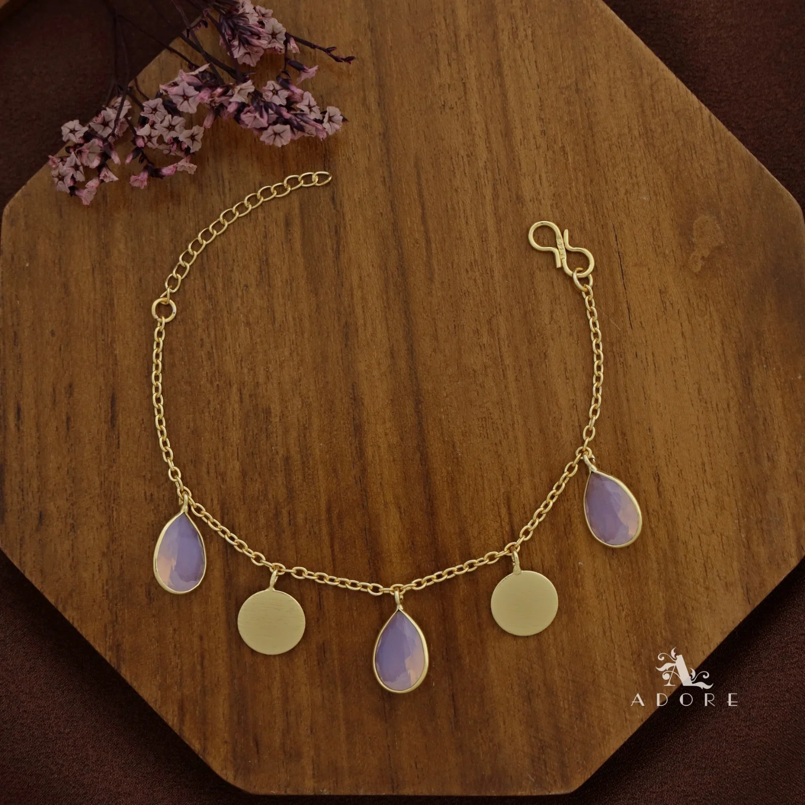 Golden Coin + Glossy Drop Bracelet - Image 22