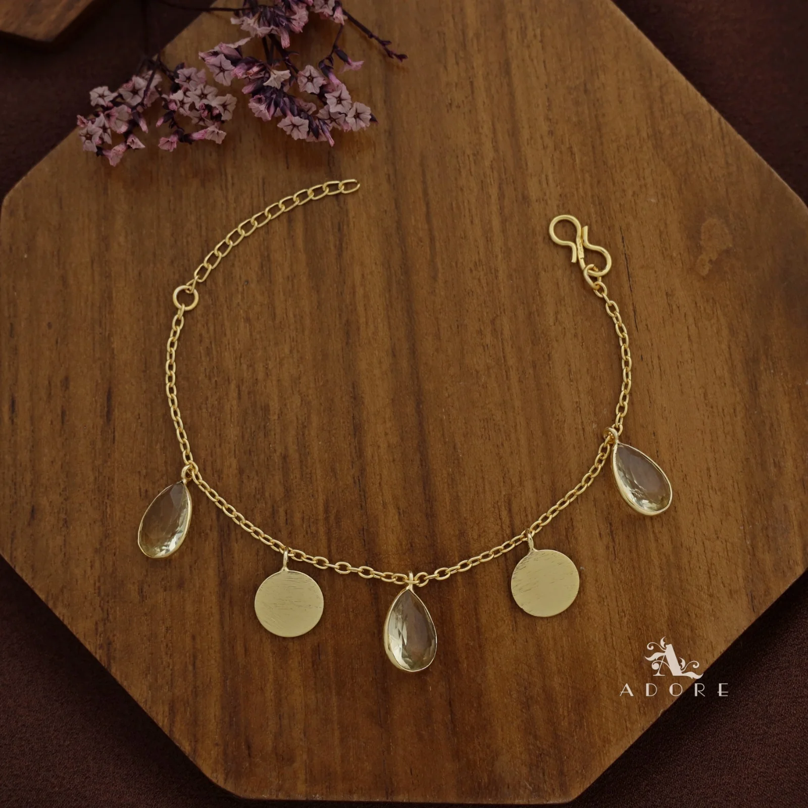 Golden Coin + Glossy Drop Bracelet - Image 24