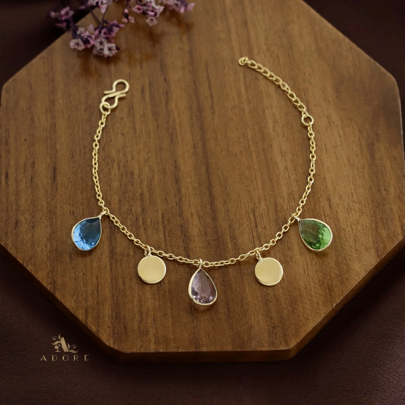 Golden Coin + Glossy Drop Bracelet - Image 25