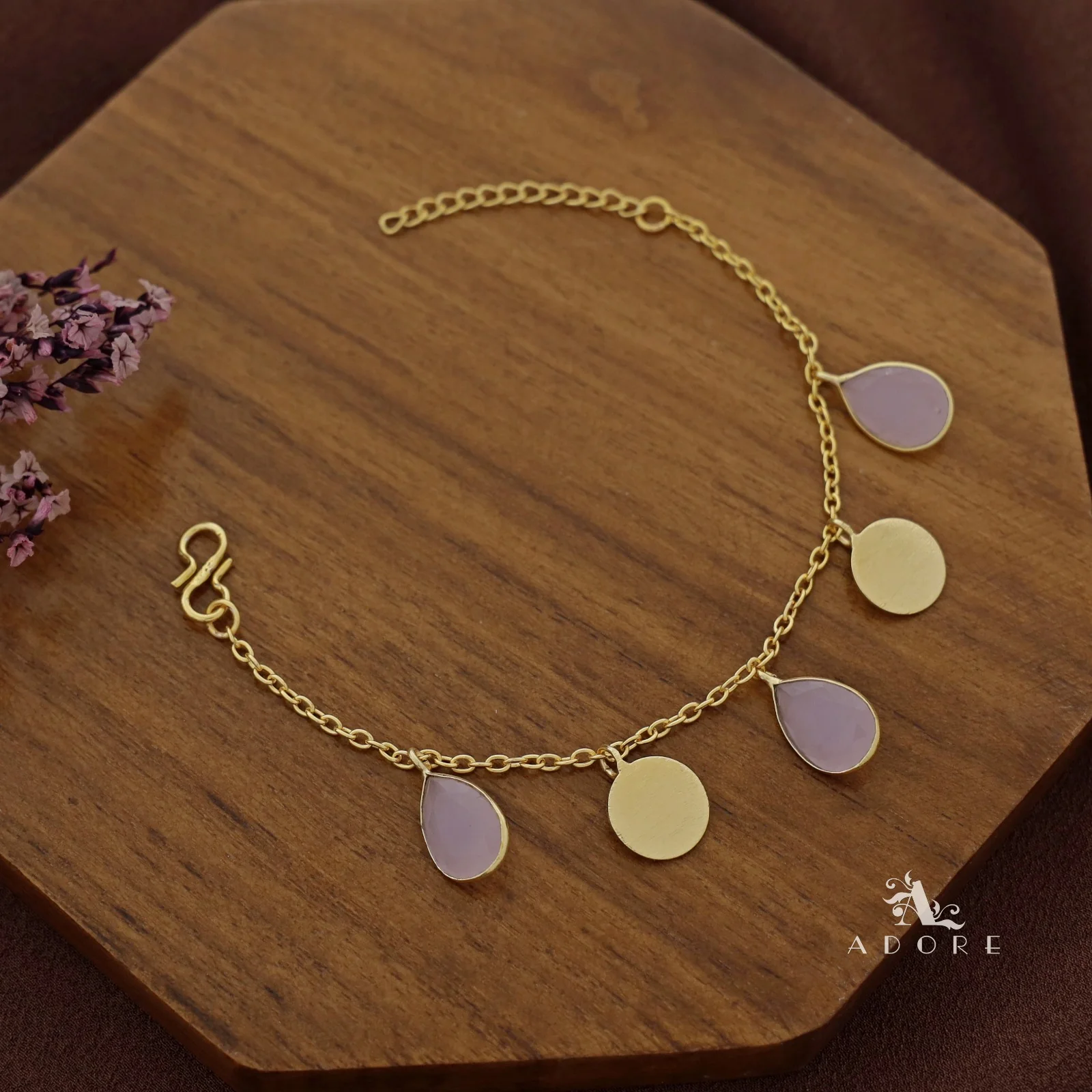 Golden Coin + Glossy Drop Bracelet - Image 5