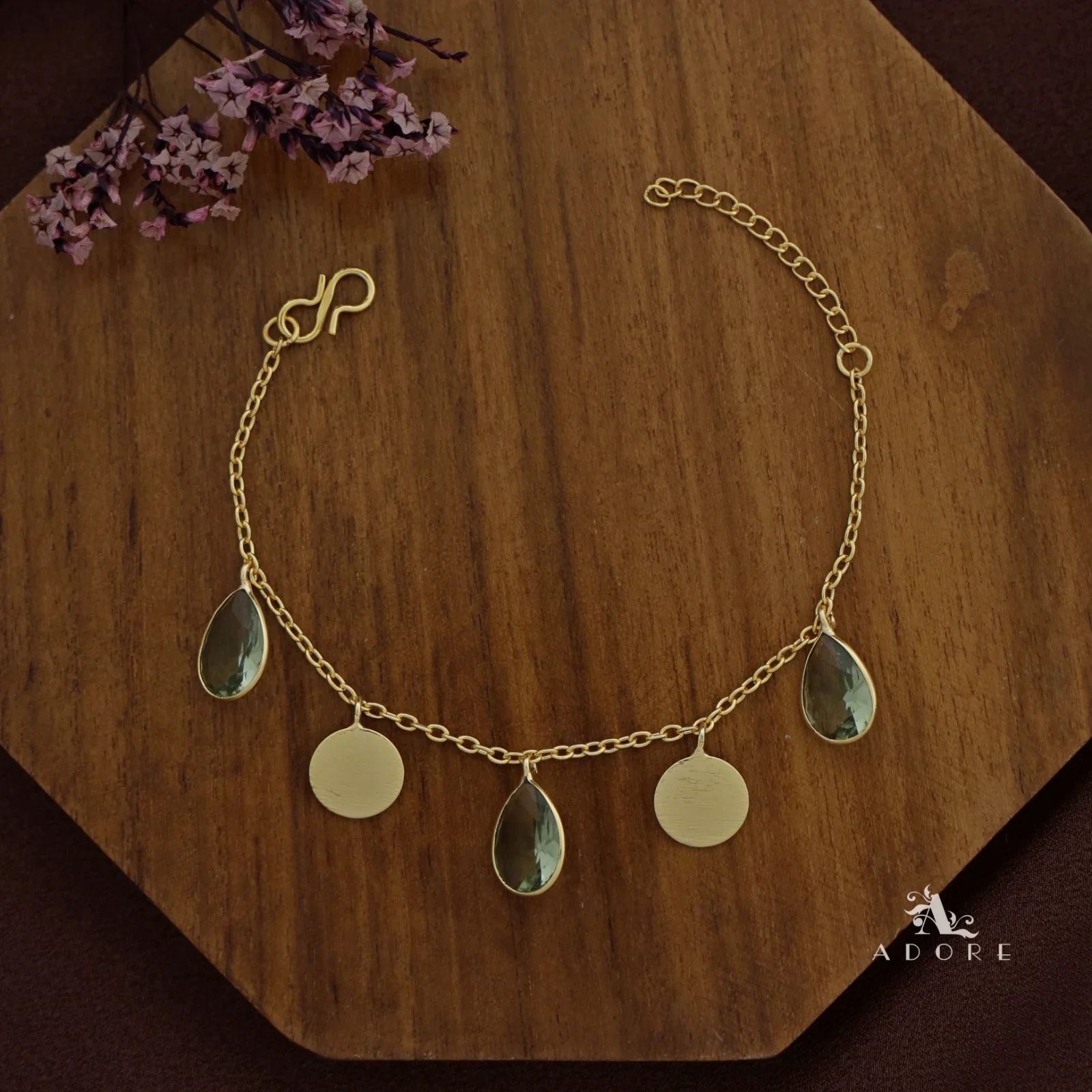Golden Coin + Glossy Drop Bracelet - Image 7
