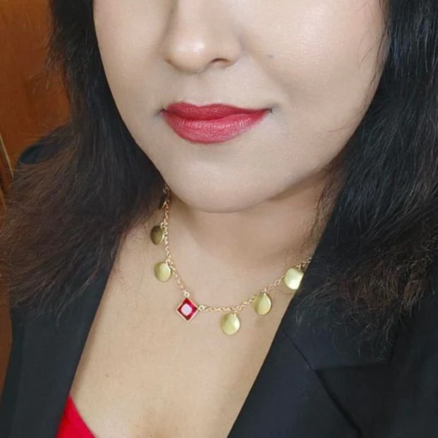 Golden Coins And Square Glossy Neckpiece - Image 15