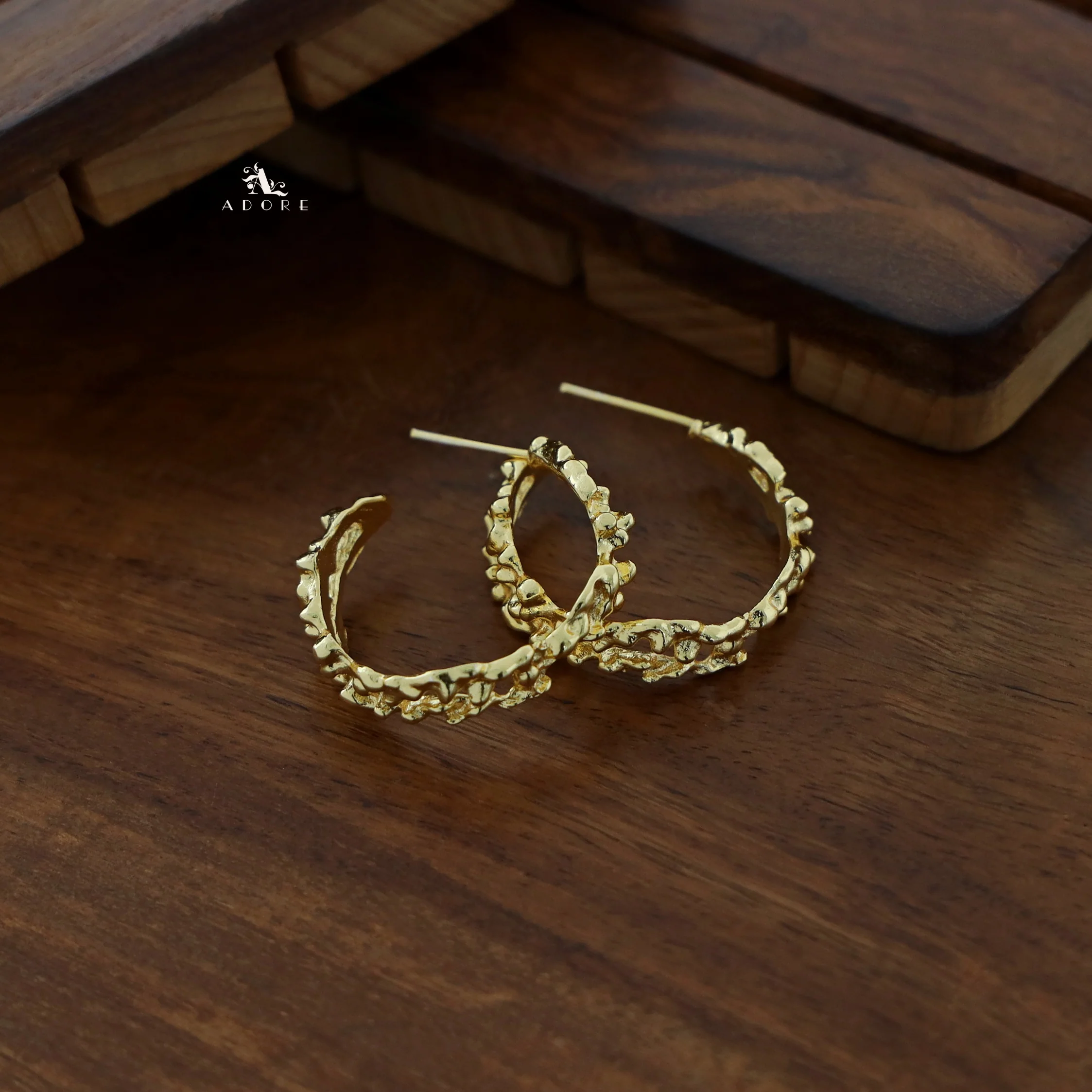 Golden Crushed Hoop - Image 3