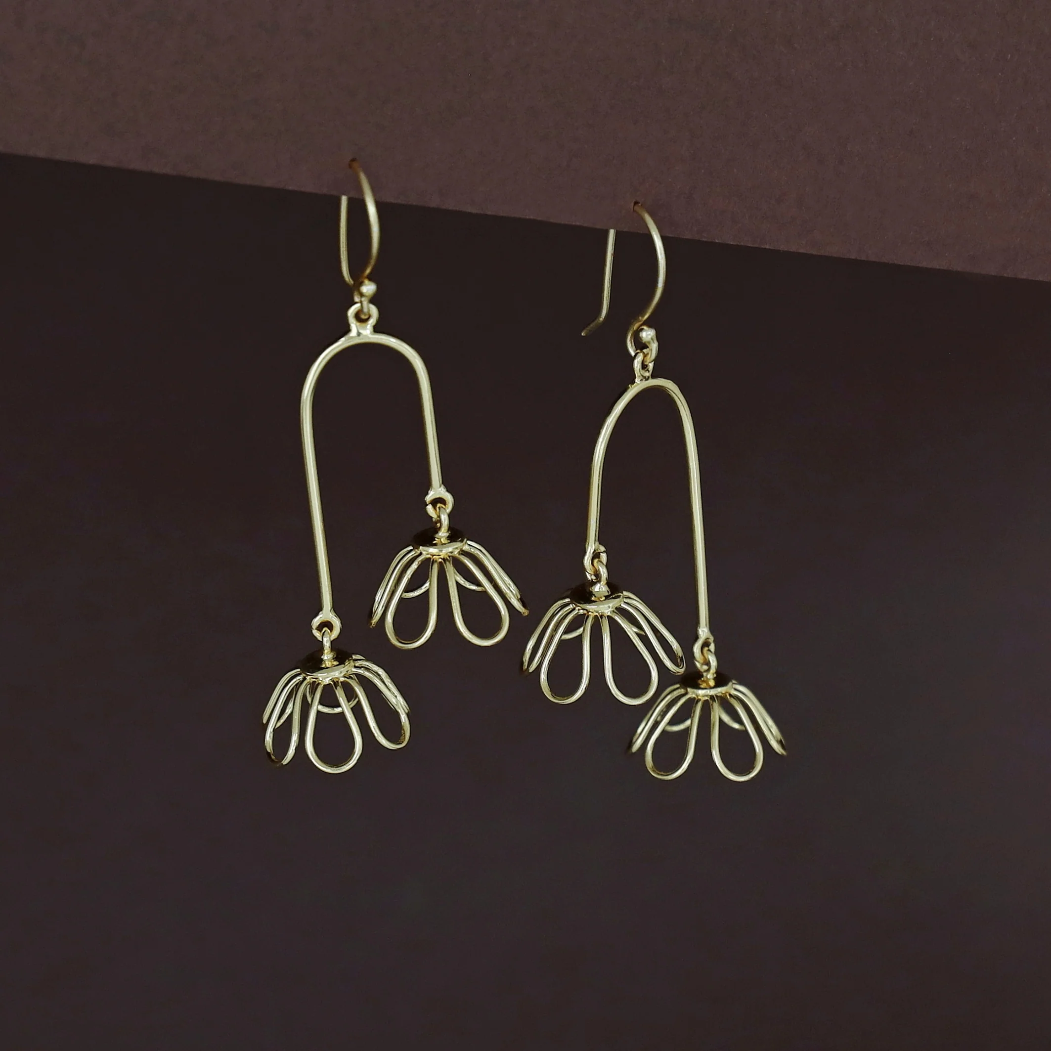 Golden Dual Flower Drop - Image 3