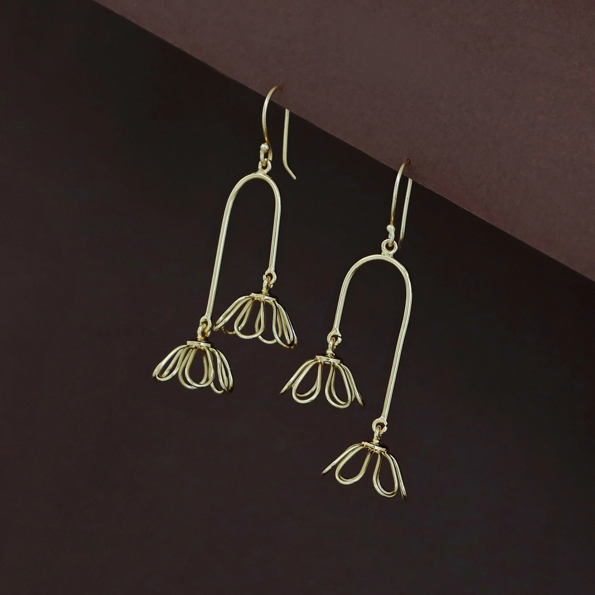 Golden Dual Flower Drop - Image 4
