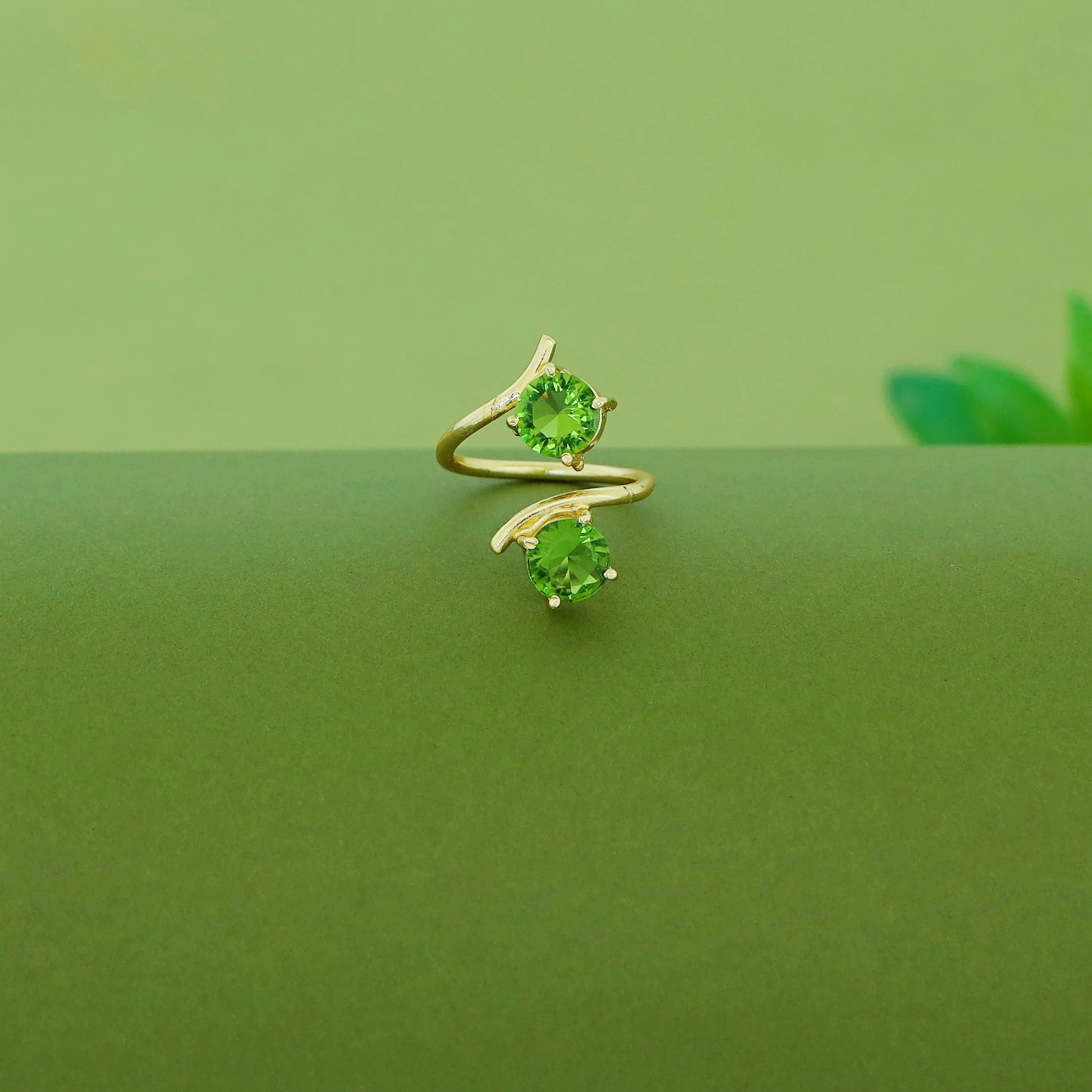 Golden Dual Glossy Ring - Image 7