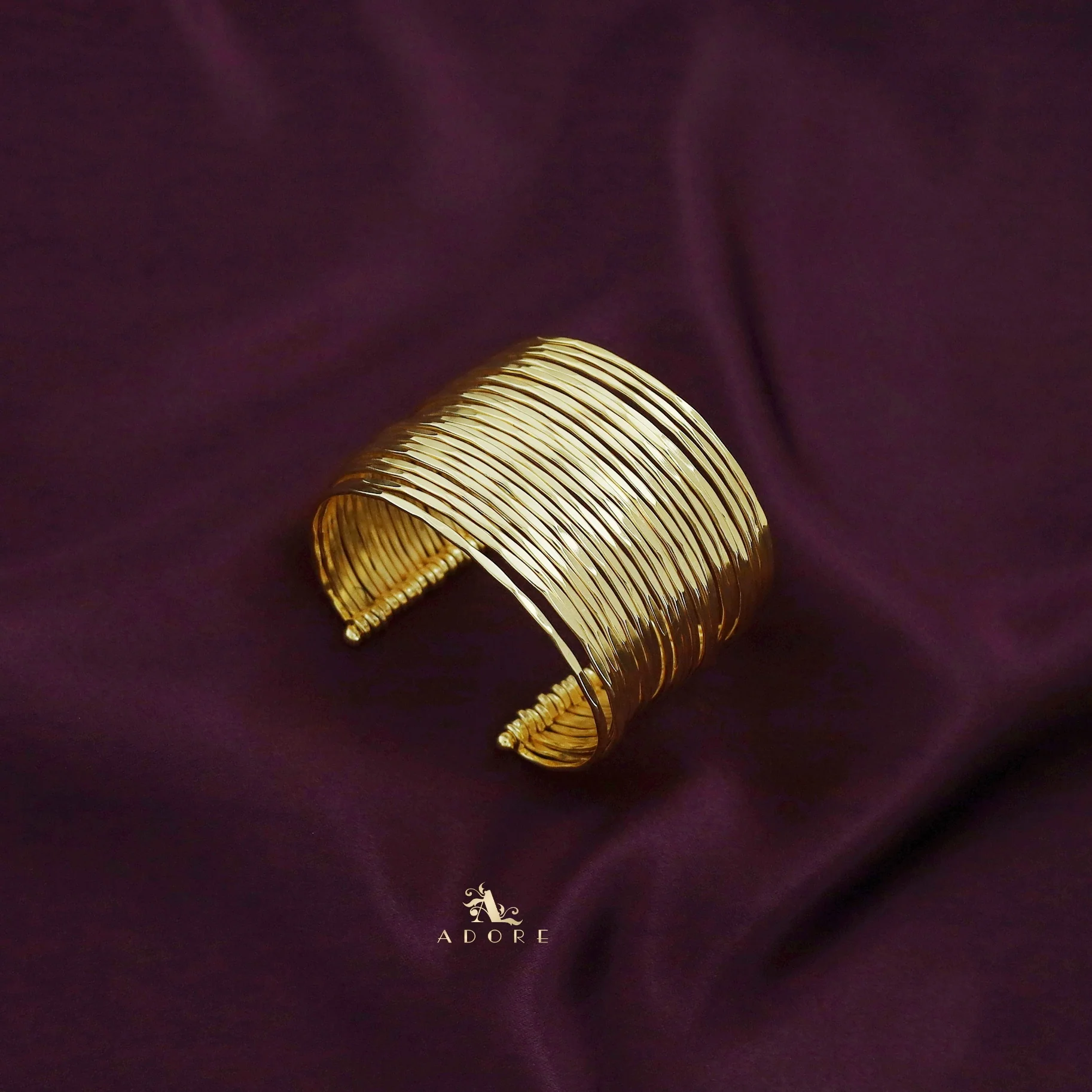 Golden Esty Hammered 24 Layer Bangle - Image 4