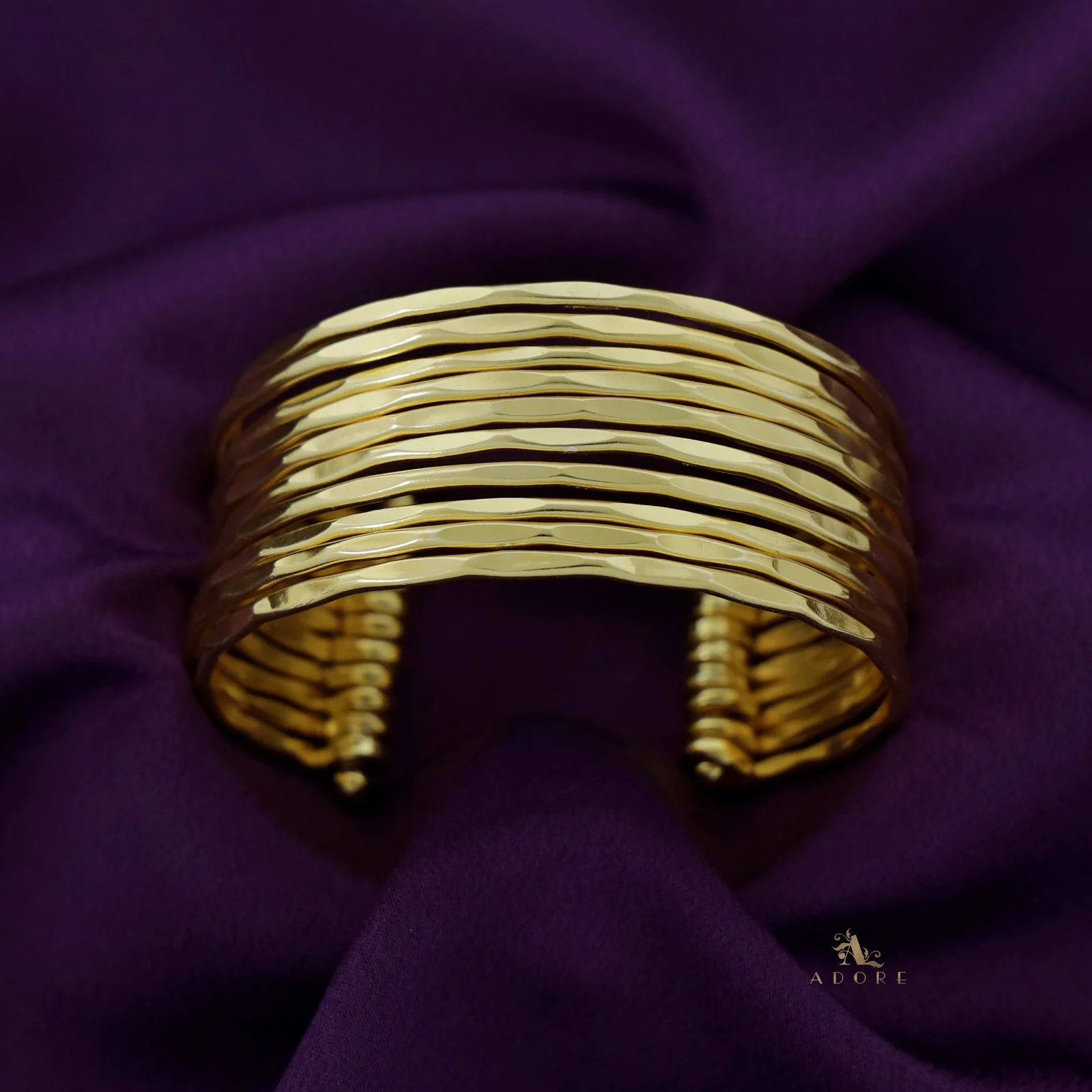 Golden Esty Hammered Layer Bangle - Image 3