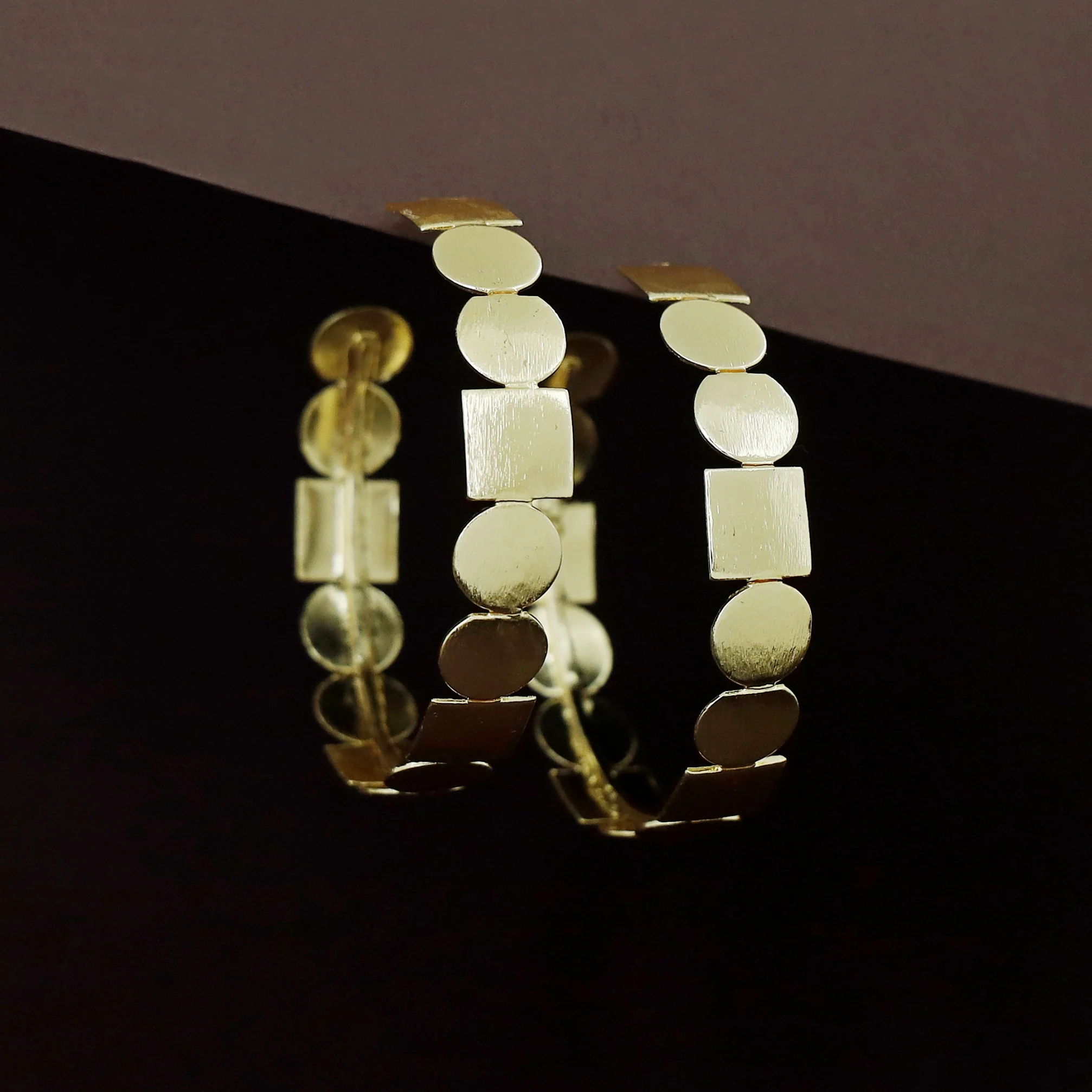 Golden Geometrical Hoop - Image 2