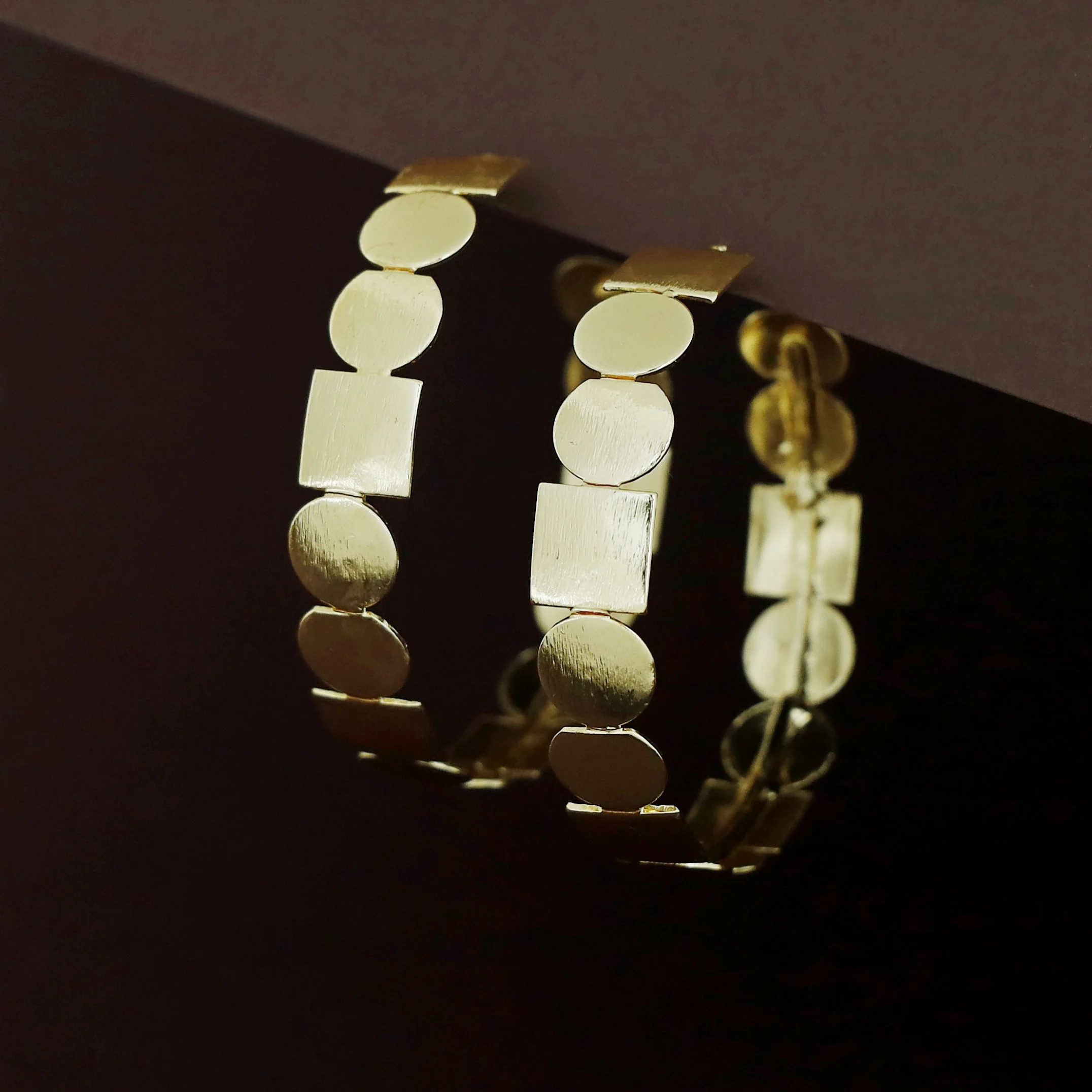 Golden Geometrical Hoop - Image 4