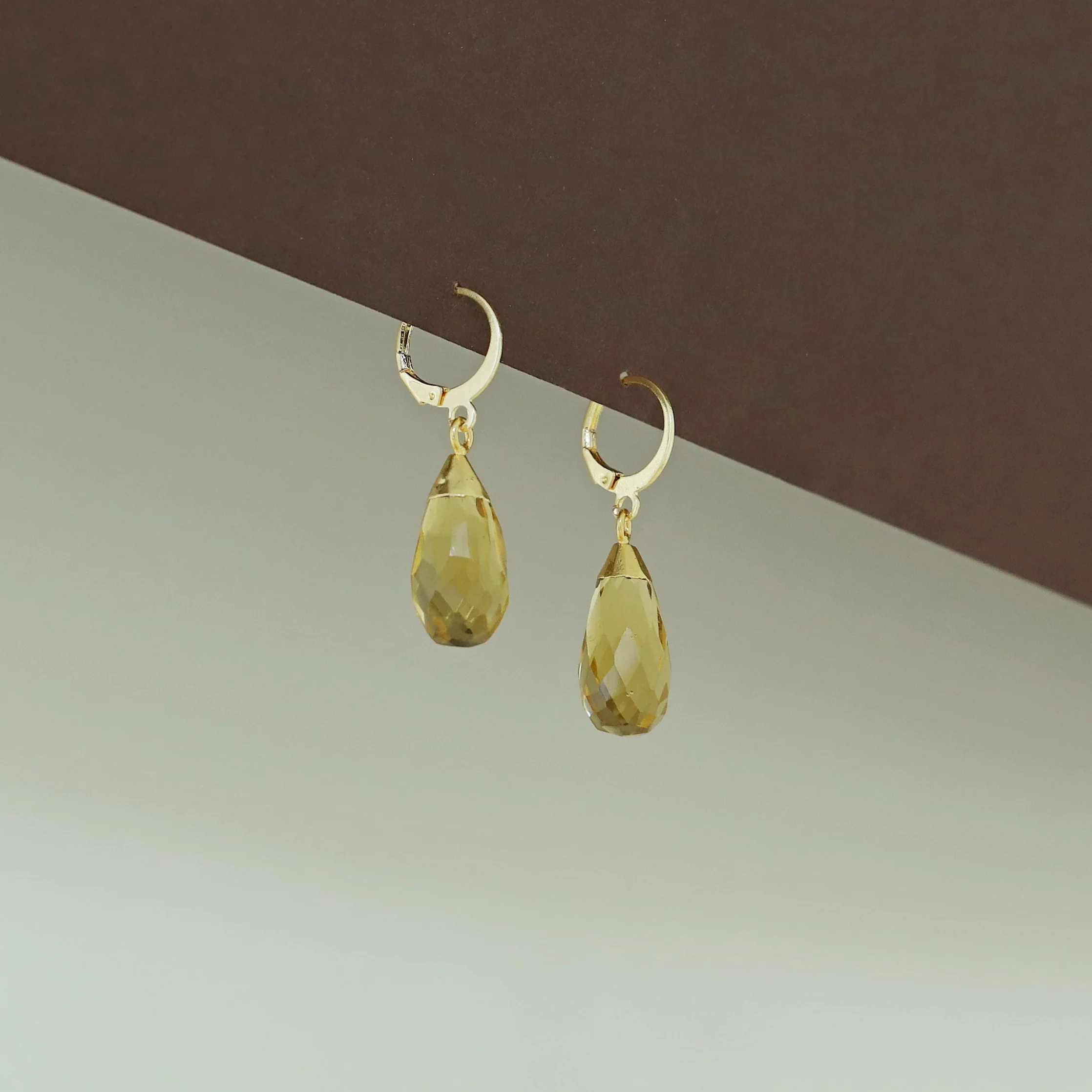Linsa Golden Glossy Bud Hoop Earring - Image 5