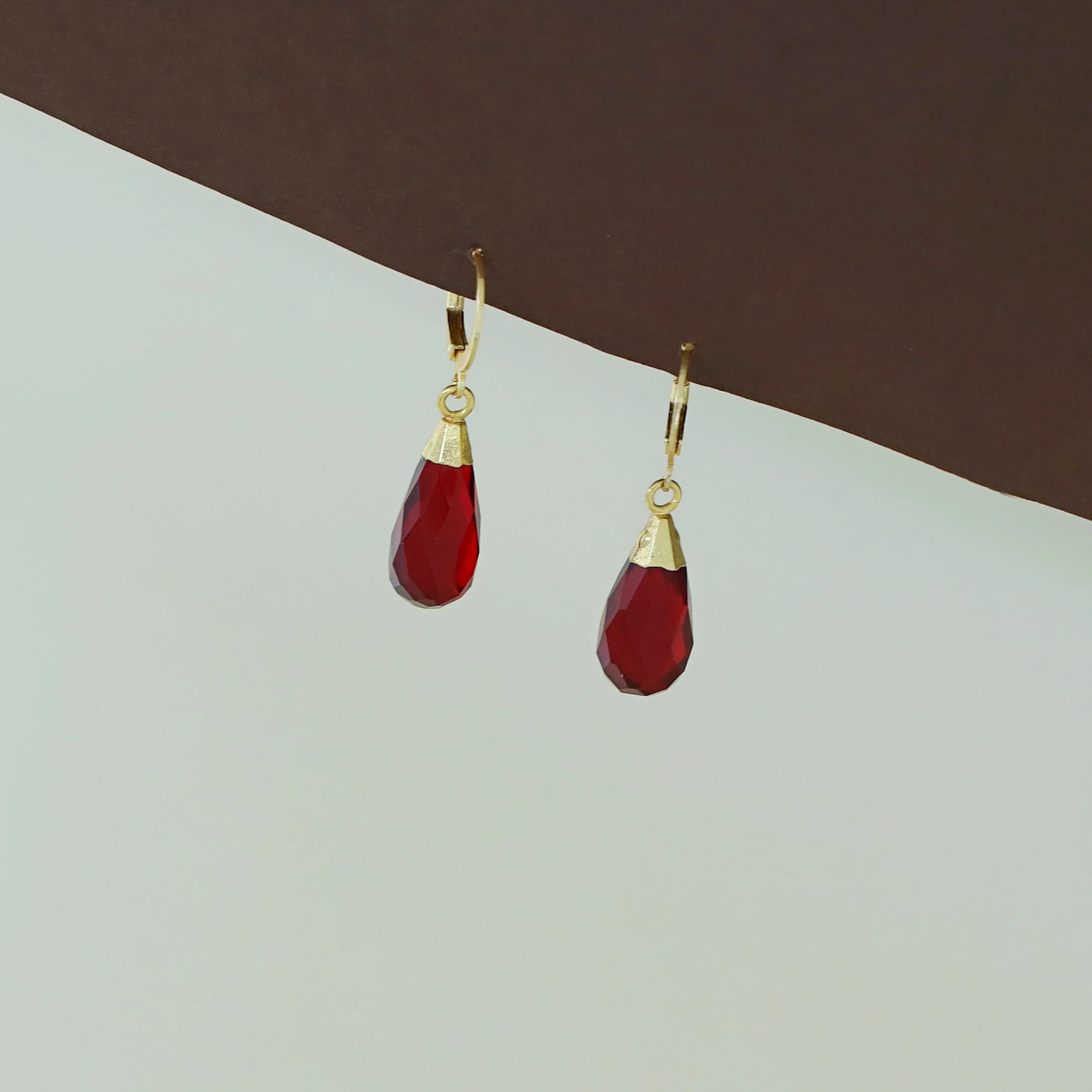 Linsa Golden Glossy Bud Hoop Earring - Image 6