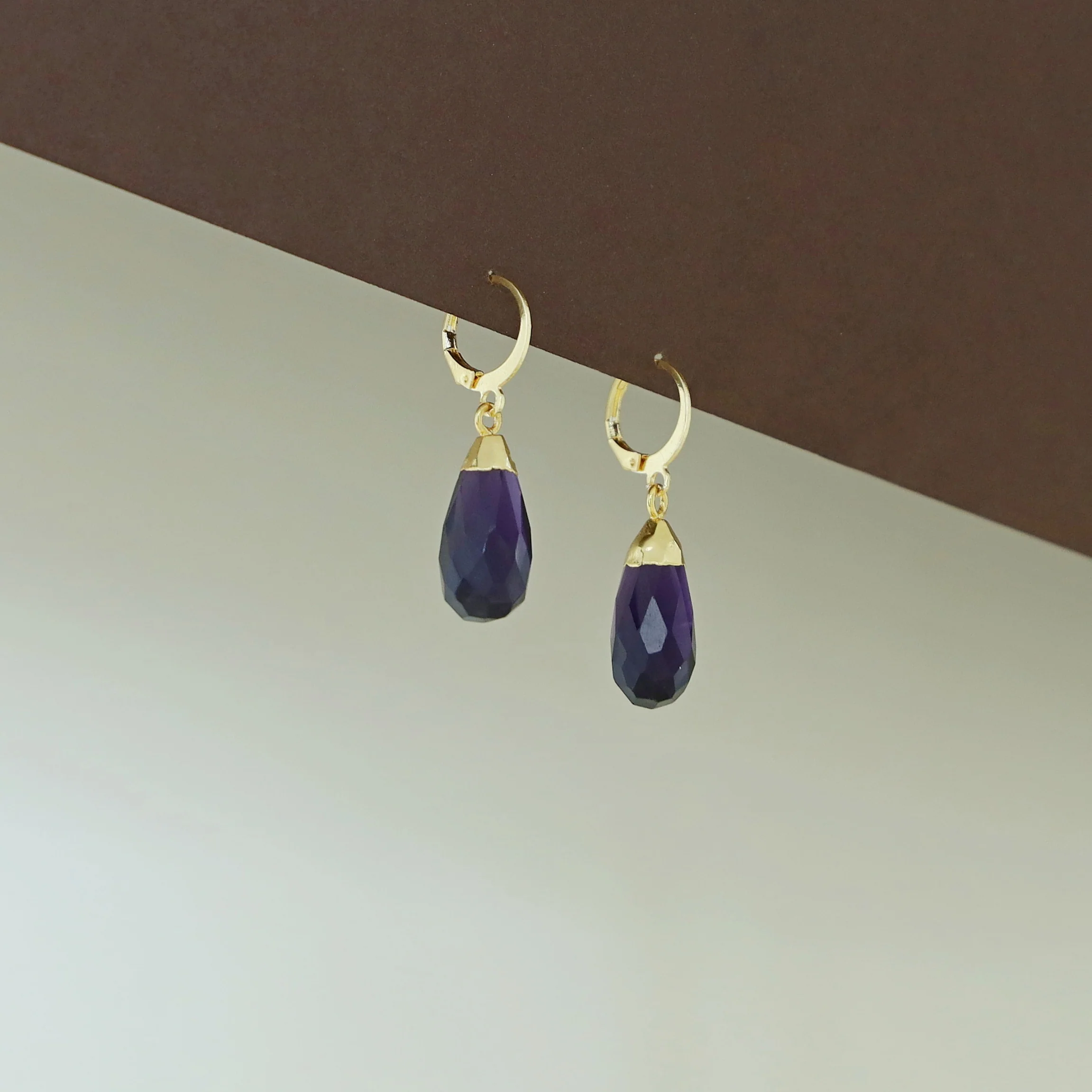 Linsa Golden Glossy Bud Hoop Earring - Image 7