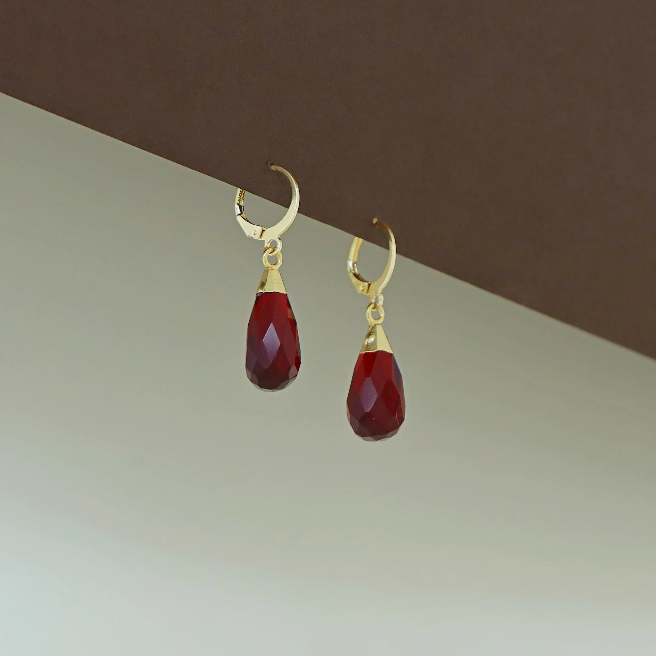 Linsa Golden Glossy Bud Hoop Earring - Image 9